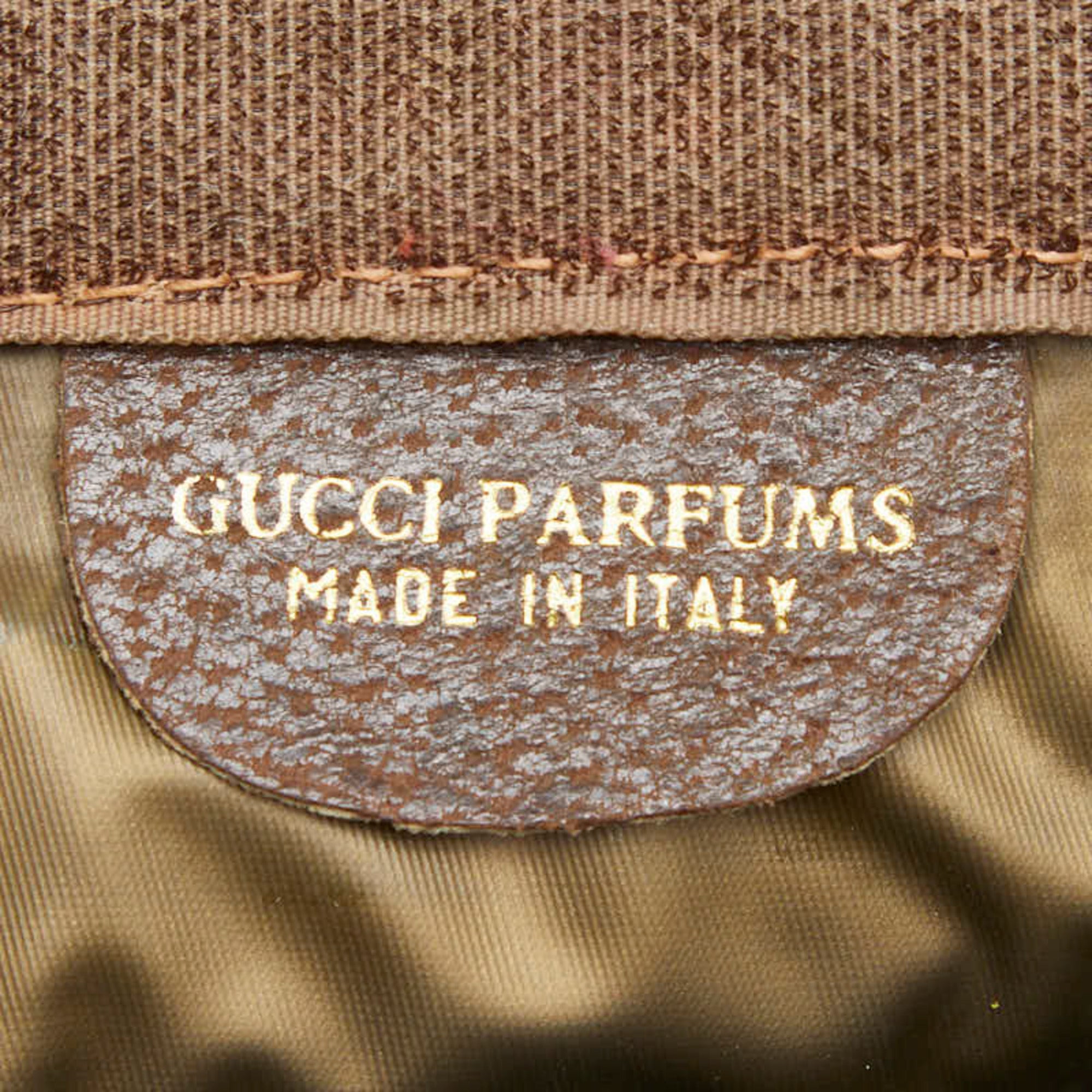 Gucci Beige Brown Pvc Leather Clutch Bag (Pre-Owned)