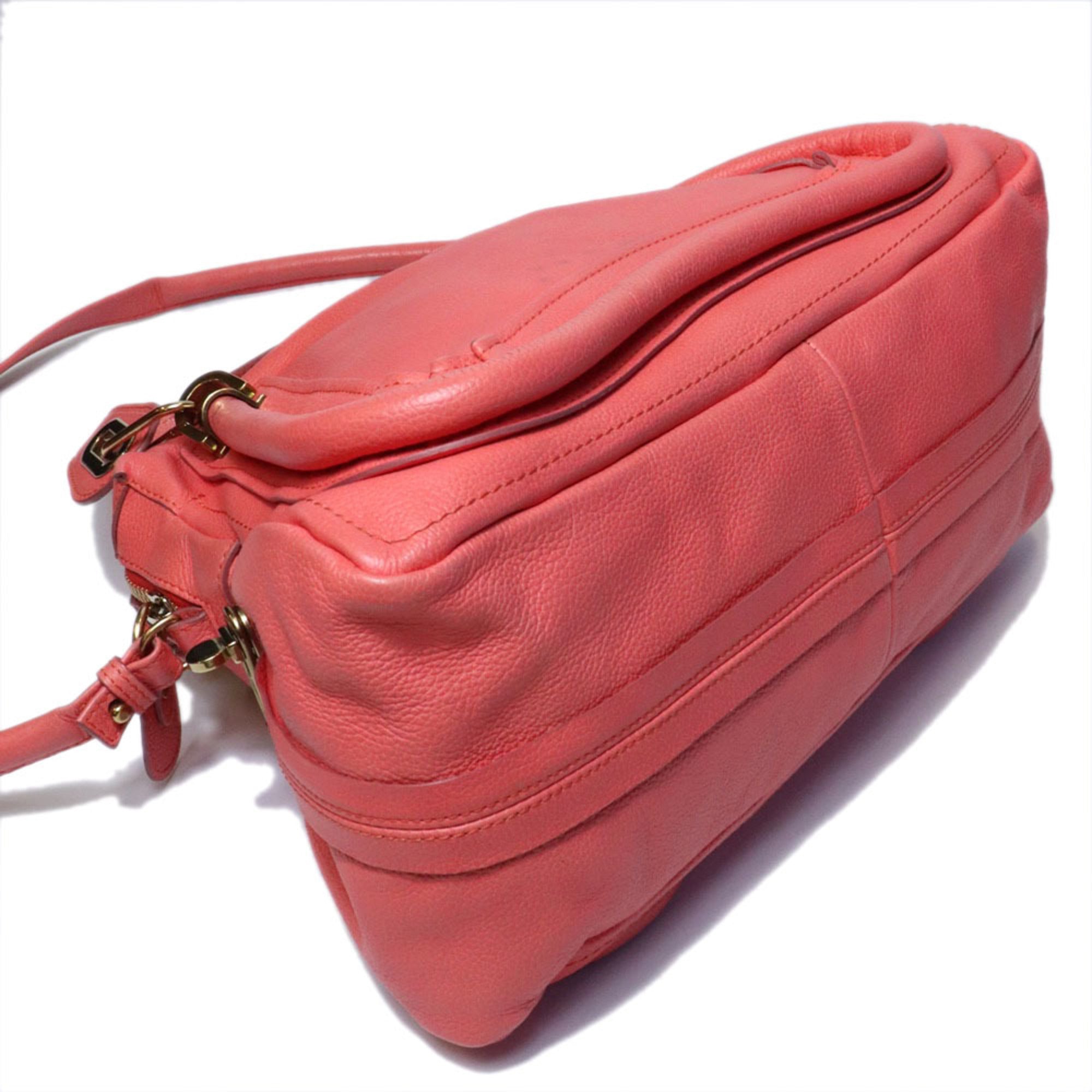 Chloé Pink Leather Shoulder Bag (Pre-Owned)