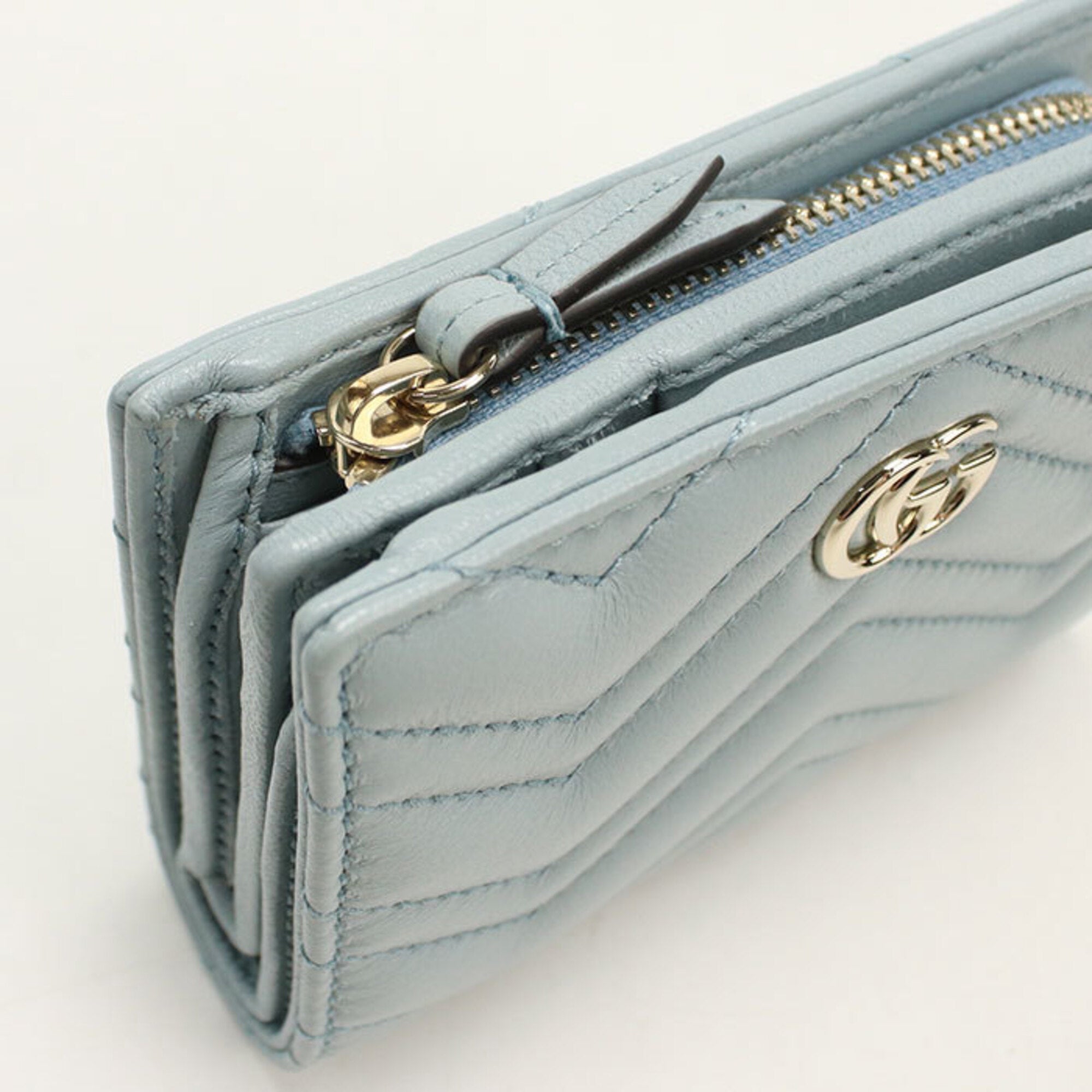 Gucci Blue Leather Wallet (Bi-Fold) (Pre-Owned)
