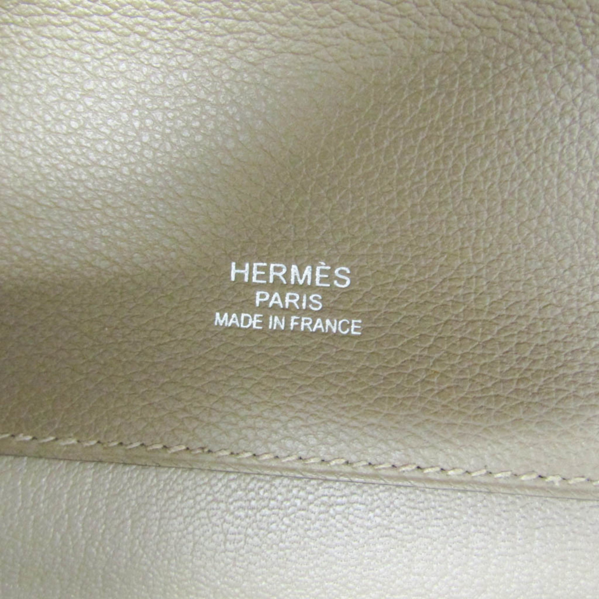 Hermes Sac A Depeche Etoupe Gray Taurillon Clemence Leather Briefcase Document Case (Pre-Owned)