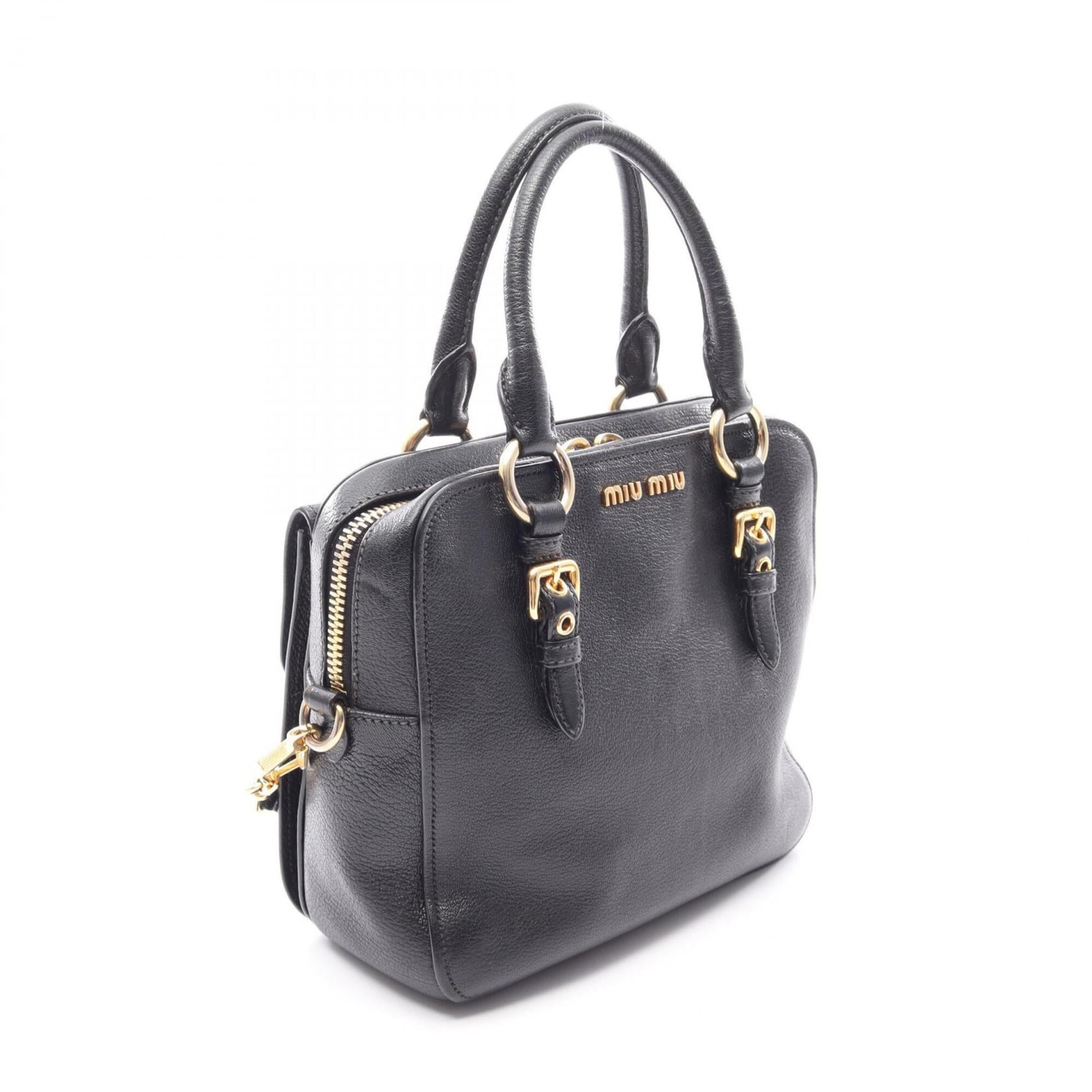 Miu Miu Black Leather Handbag (Pre-Owned)