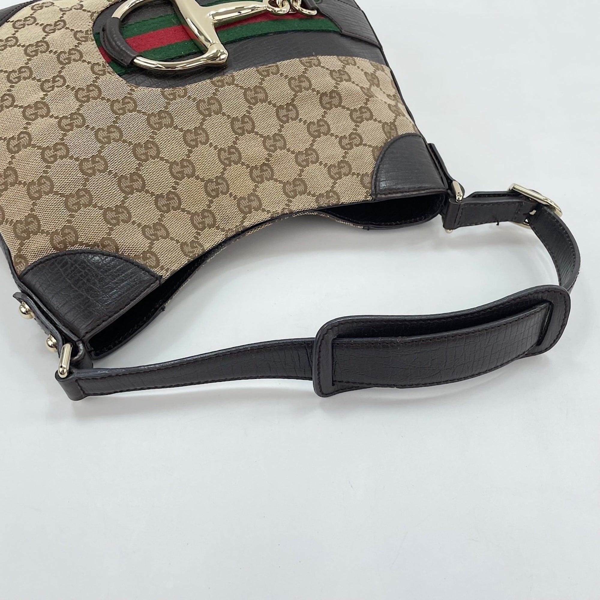 Gucci Horsebit Brown Shoulder Bag (Pre-Owned)