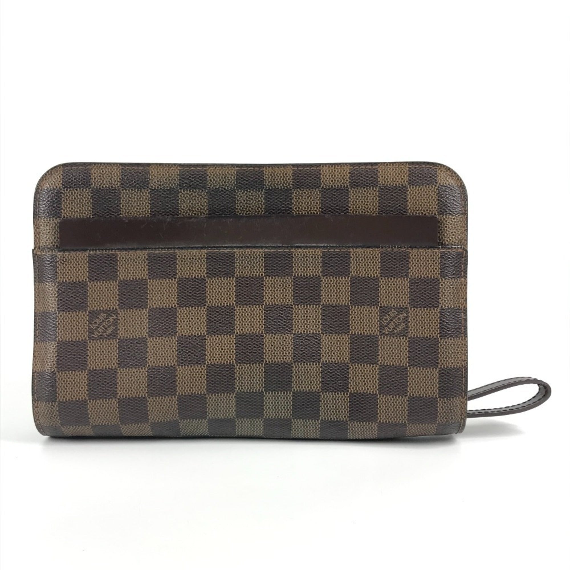 Louis Vuitton Brown Ebene Damier Canvas Clutch Bag Pouch (Pre-Owned)
