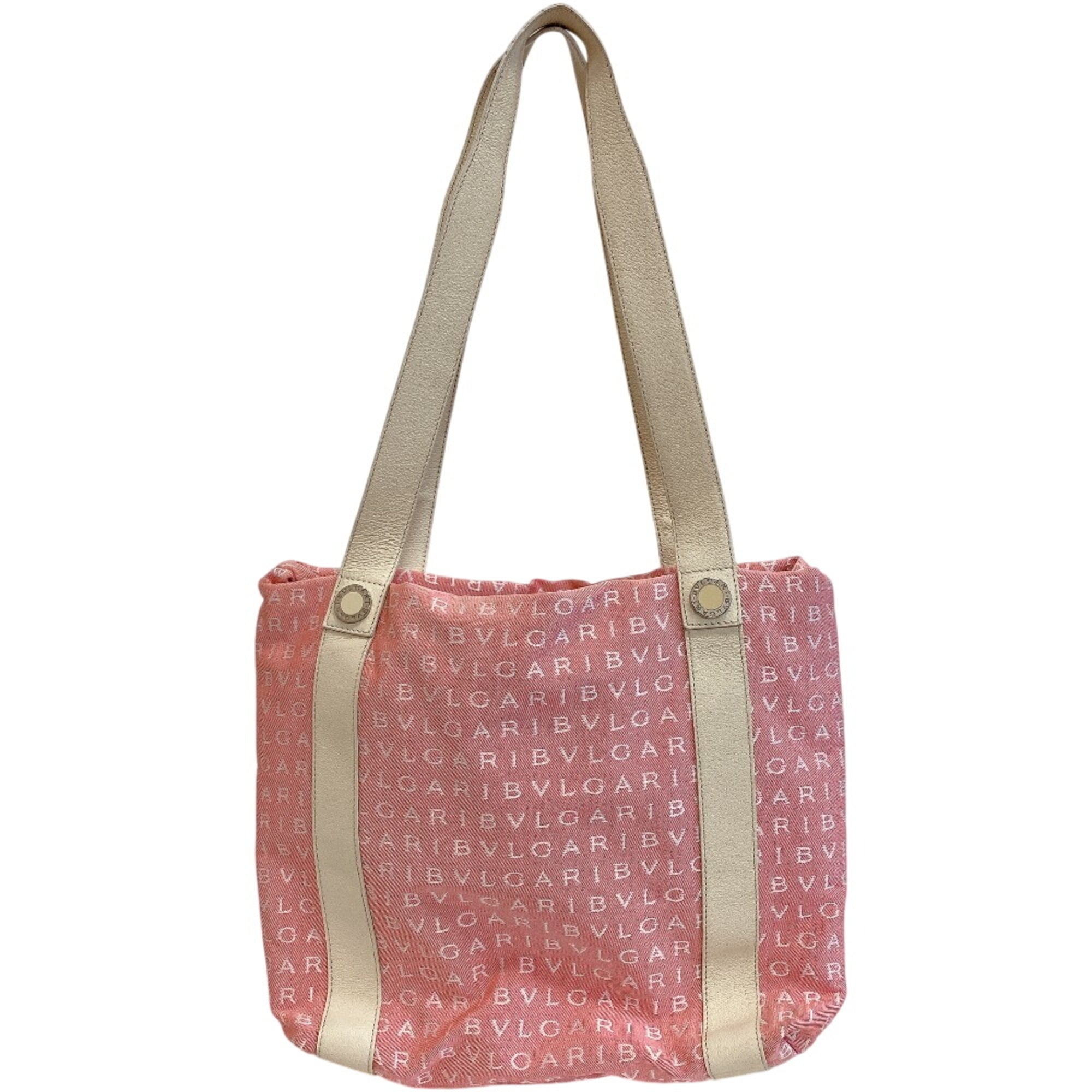 Bvlgari Pink Canvas Tote Bag (Pre-Owned)