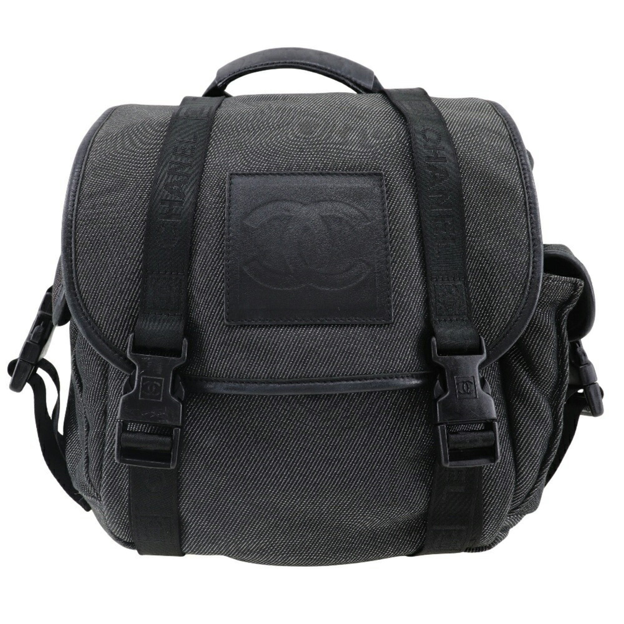 Chanel Black Canvas Backpack (Pre-Owned)