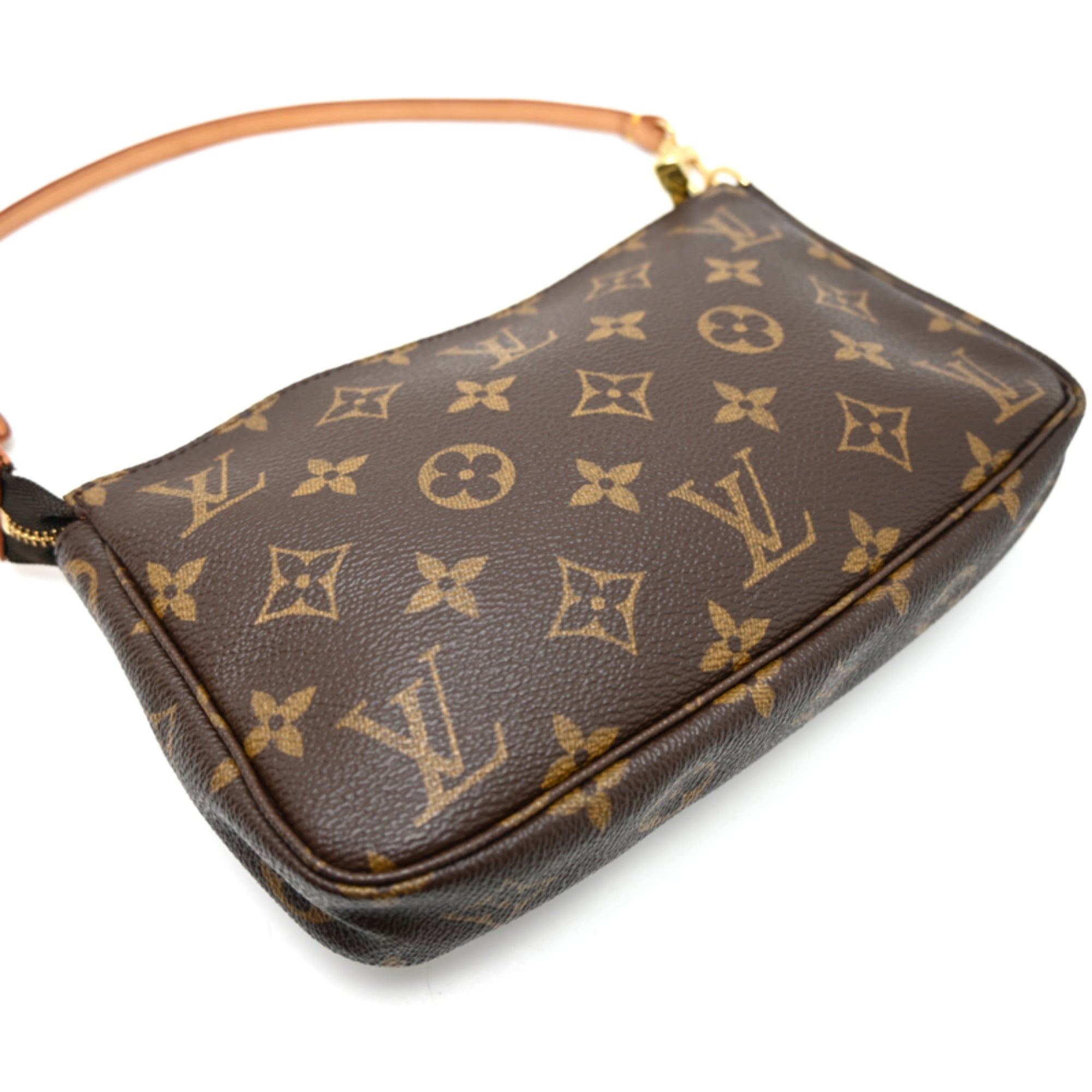 Louis Vuitton Brown Monogram Pochette Shoulder Bag (Pre-Owned)