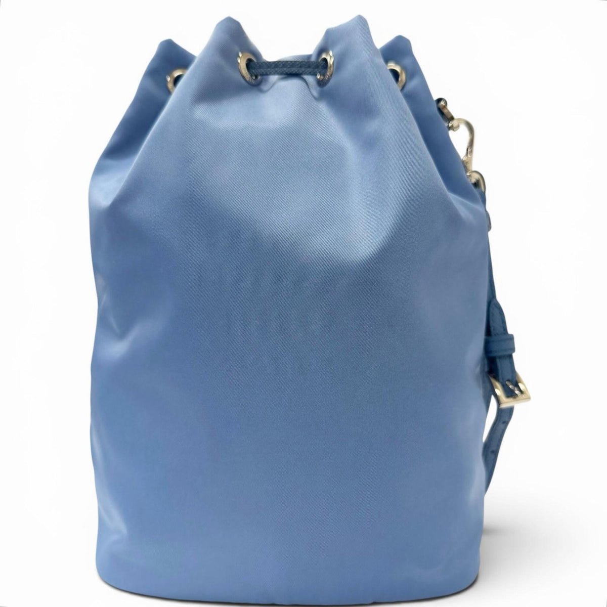 Prada Light Blue Polyamide Leather Handbag (Pre-Owned)
