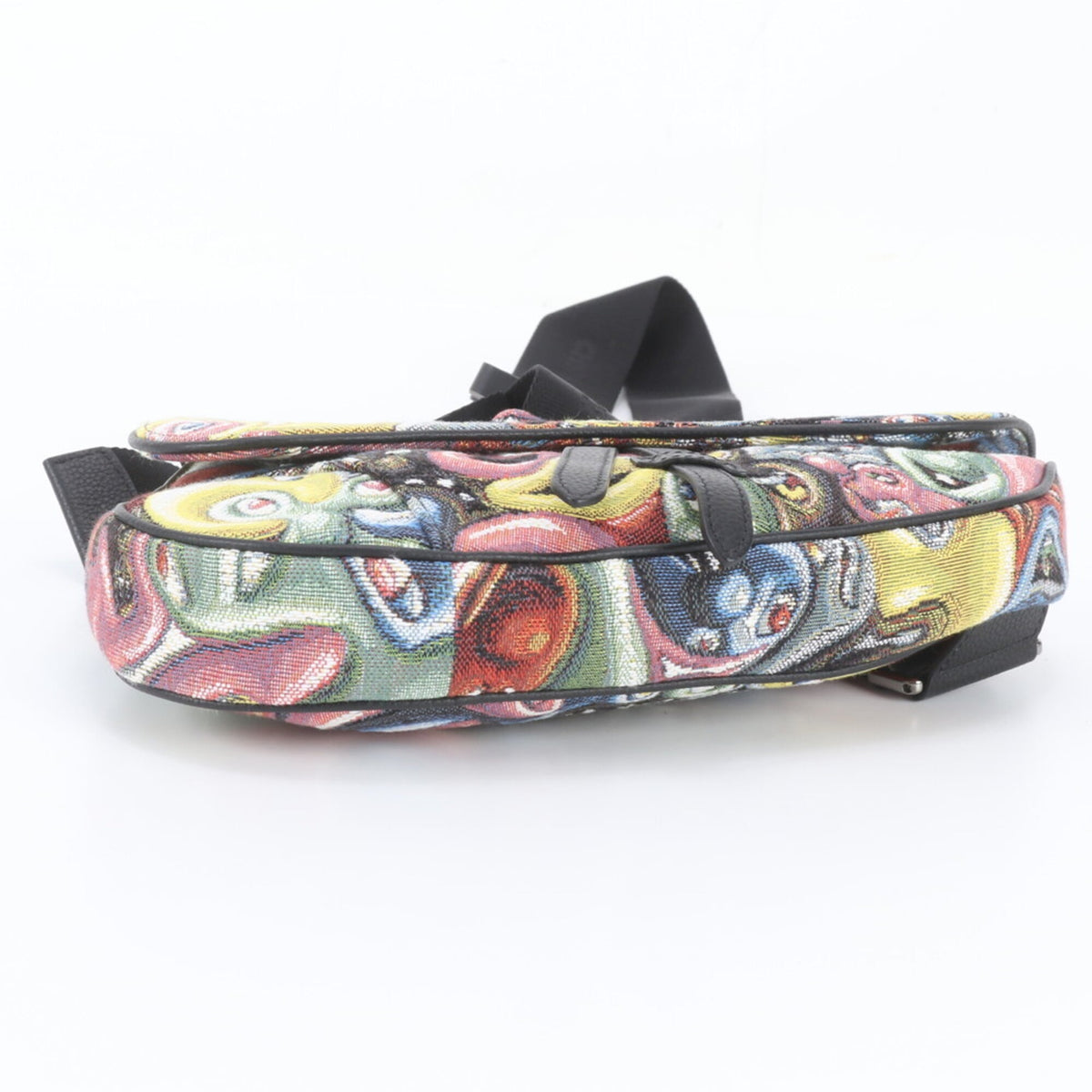 Christian Dior Multi-Color Leather Canvas Shoulder Bag Sling Bag (Pre-Owned)