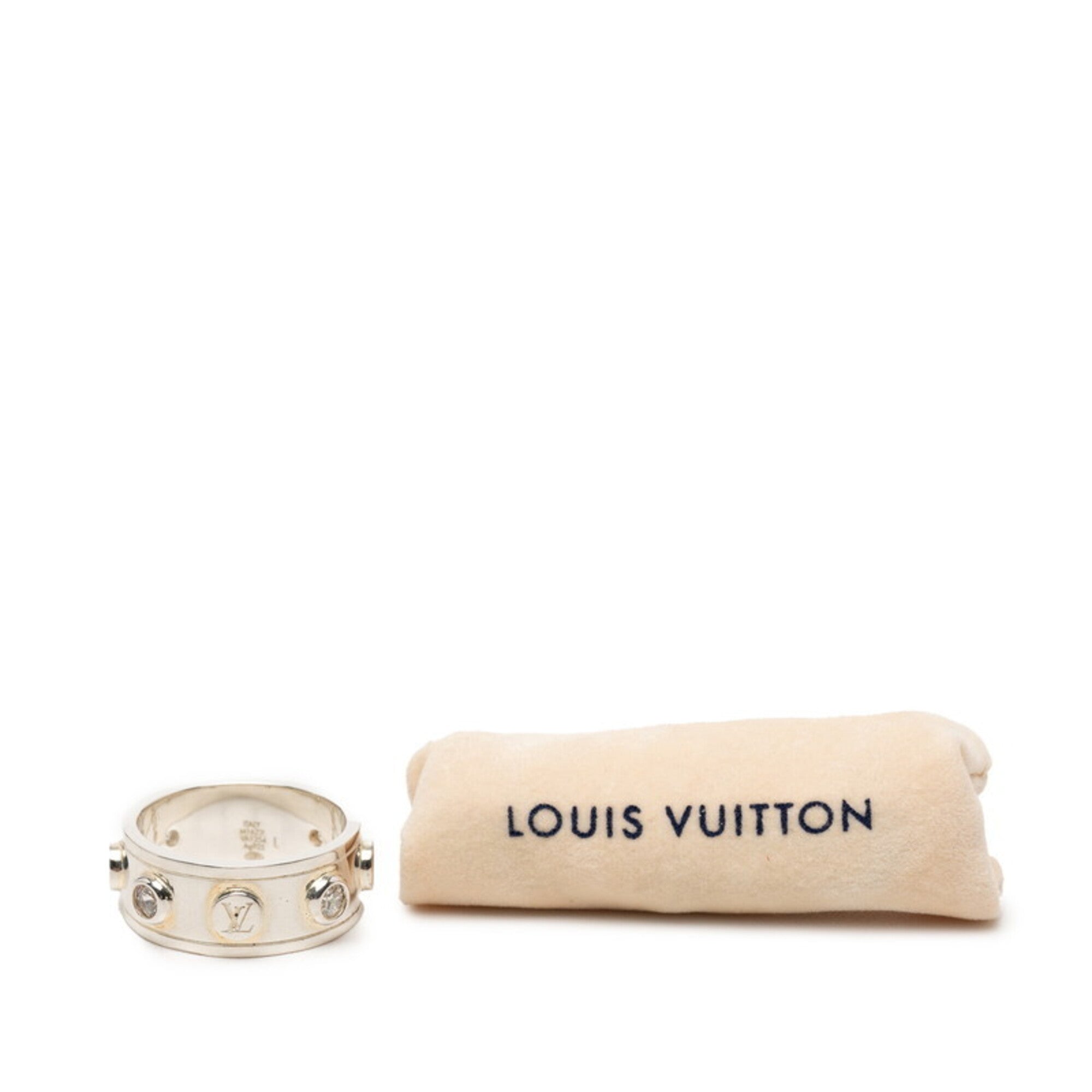 Louis Vuitton Silver 925 Band Ring (Pre-Owned)