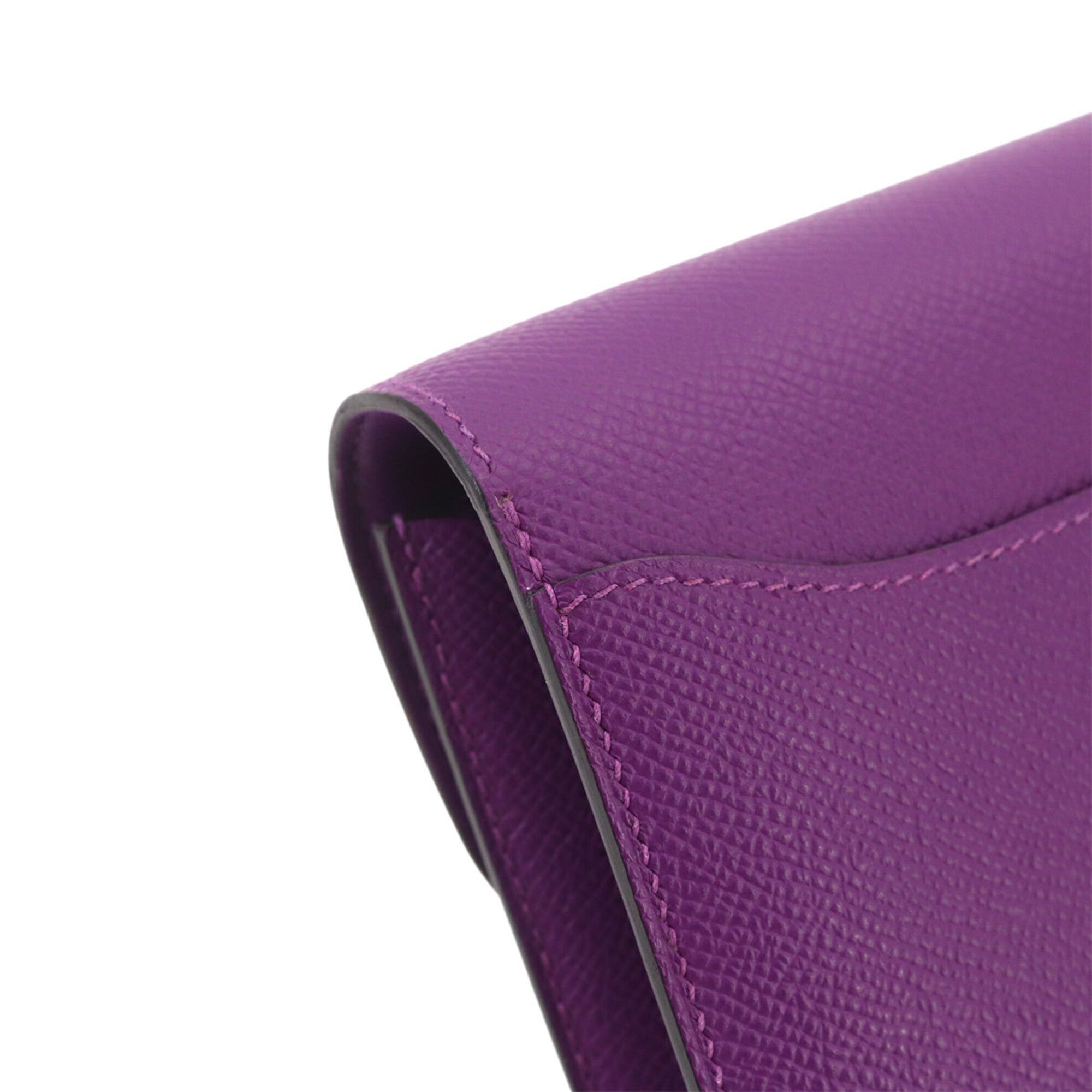 Hermes Anemone Epsom Leather Long Wallet (Bi-Fold) (Pre-Owned)