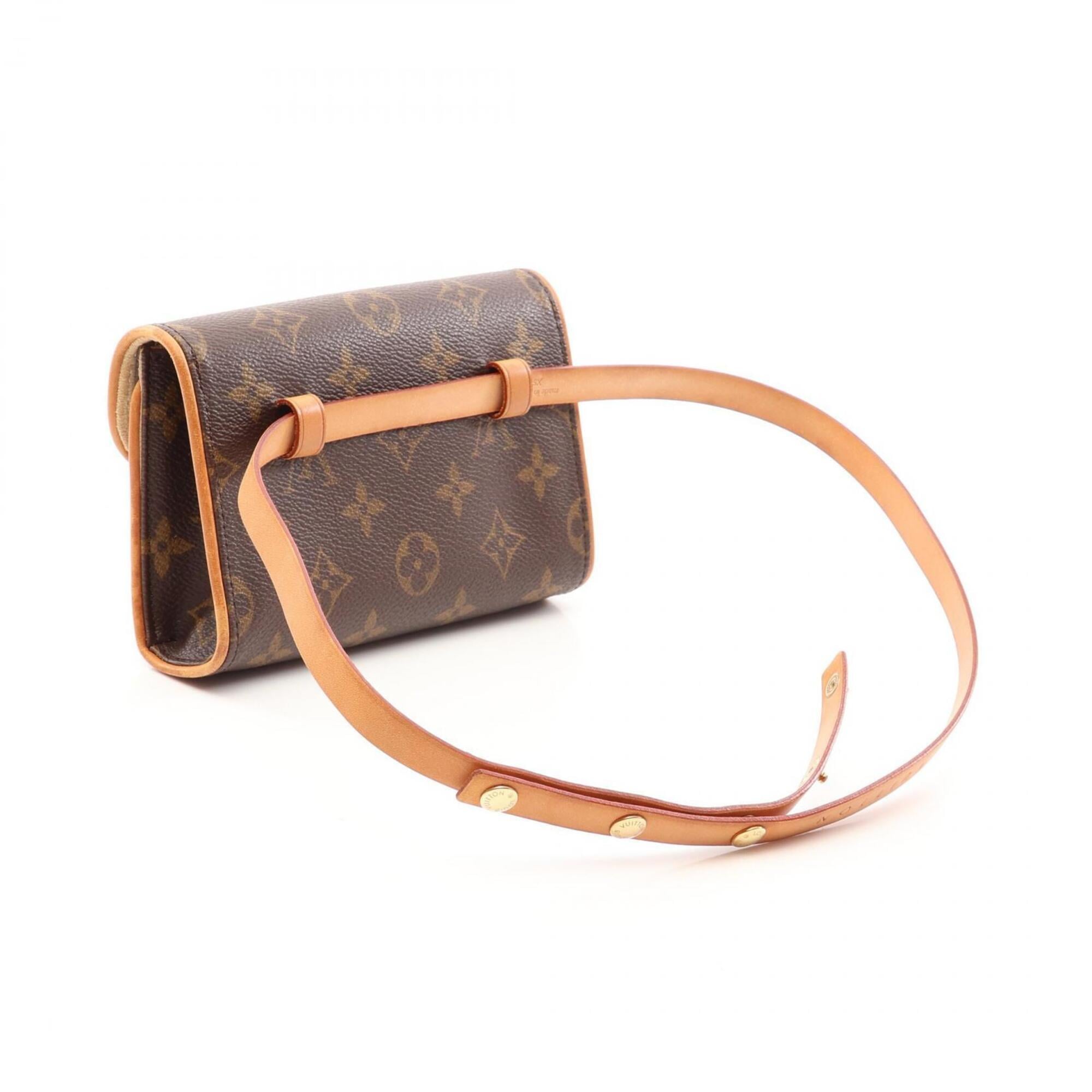 Louis Vuitton Monogram Brown Coated Canvas Leather Fanny Pack Handbag (Pre-Owned)