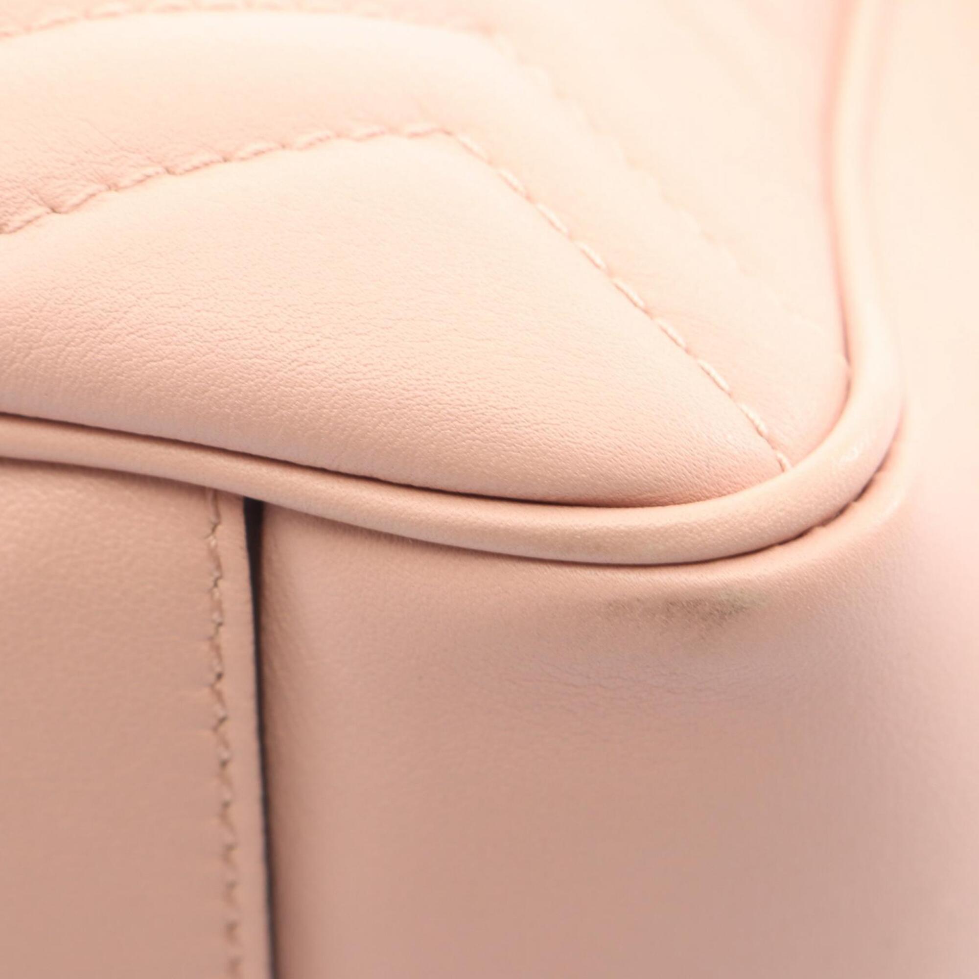 Gucci Gg Marmont Pink Leather Handbag Shoulder Bag (Pre-Owned)