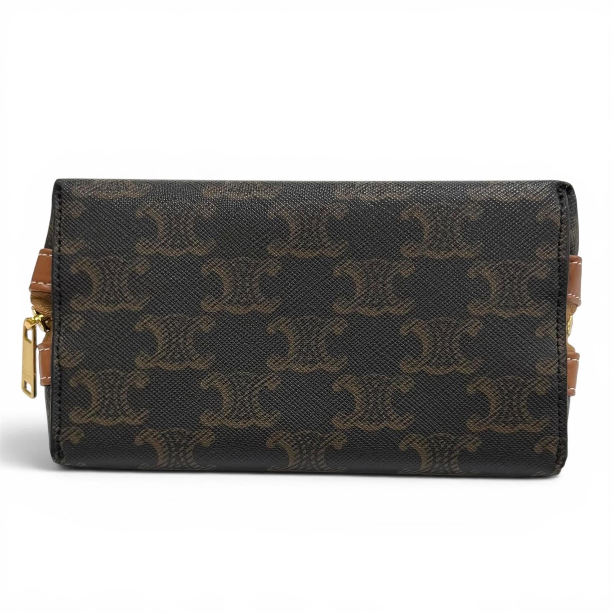 Celine Canvas Leather Pouch (Pre-Owned)