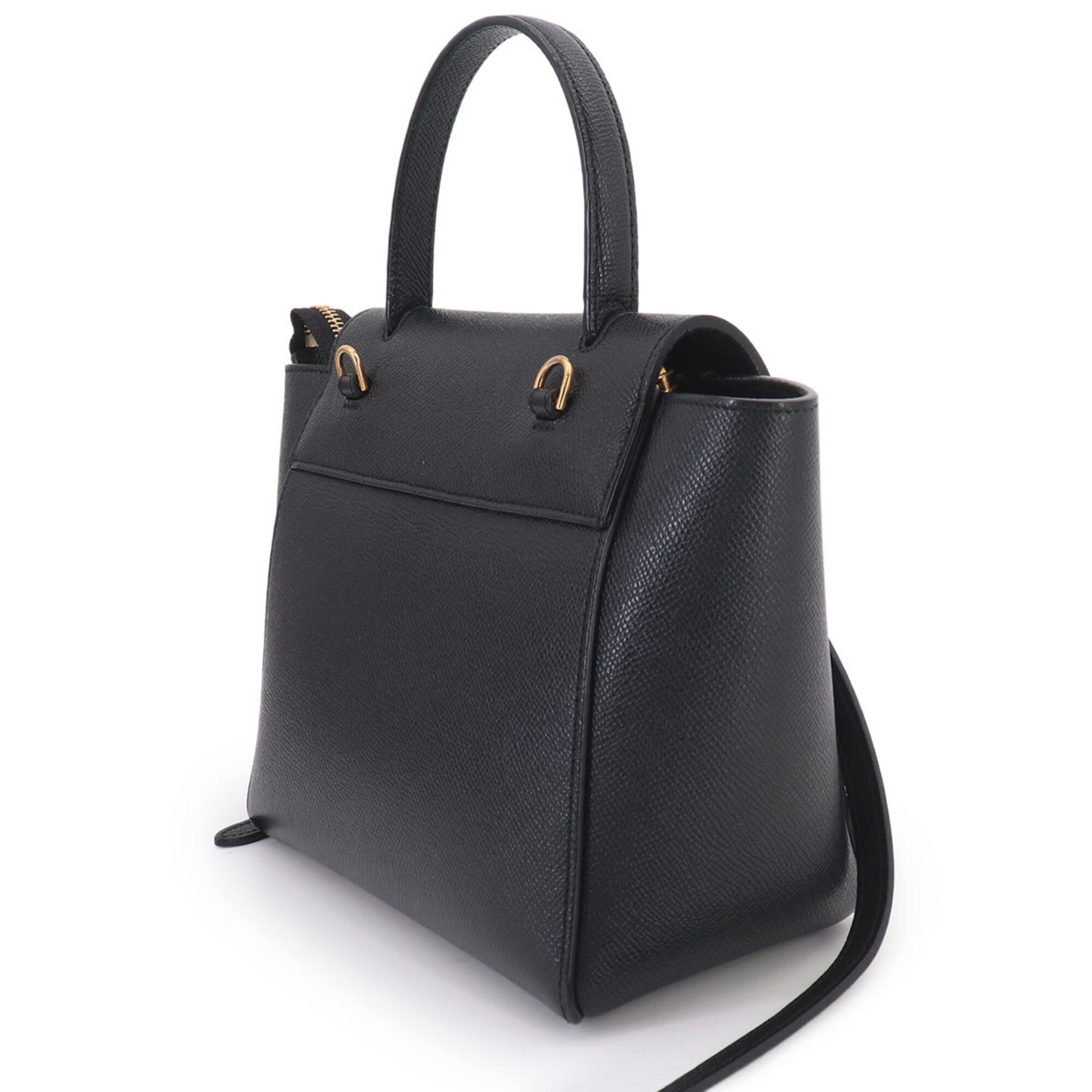 Celine Black Leather Fanny Pack Handbag (Pre-Owned)