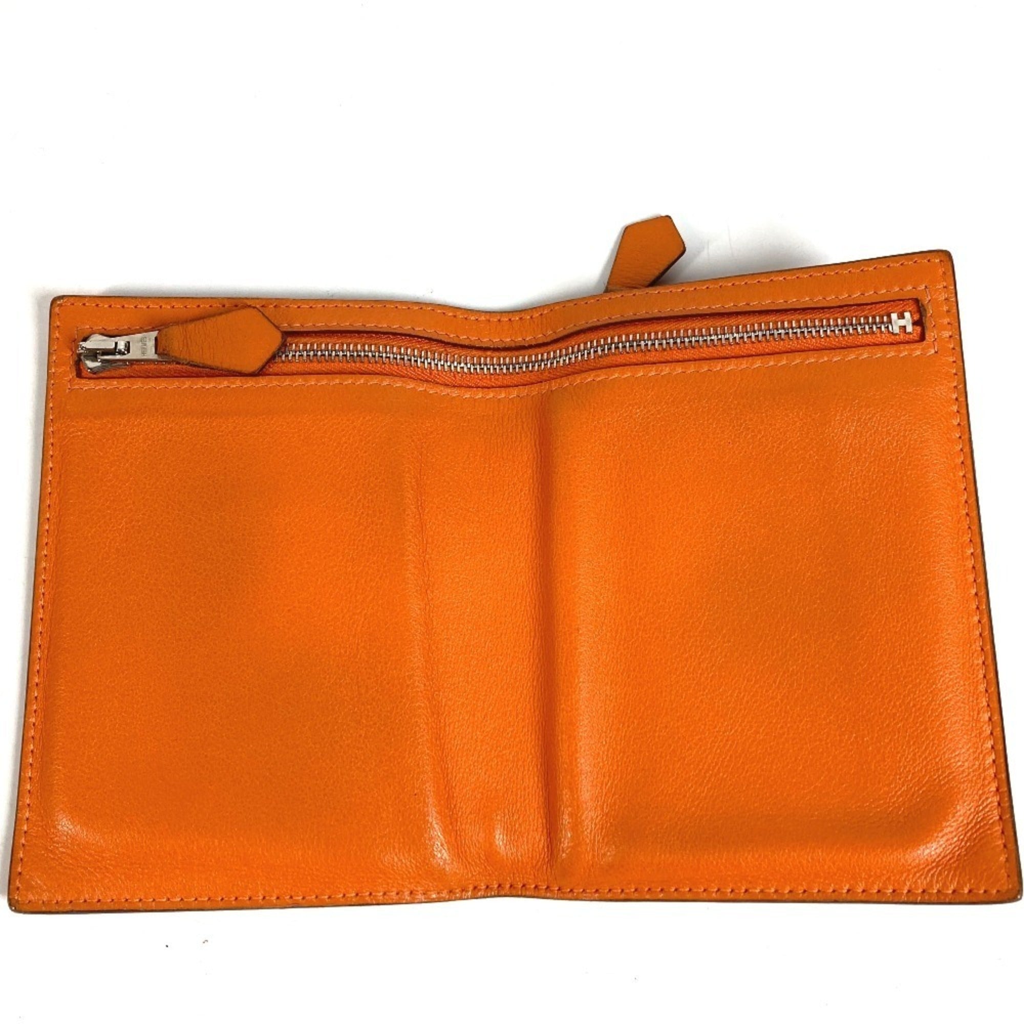 Hermes Orange Swift Leather Wallet (Bi-Fold) (Pre-Owned)