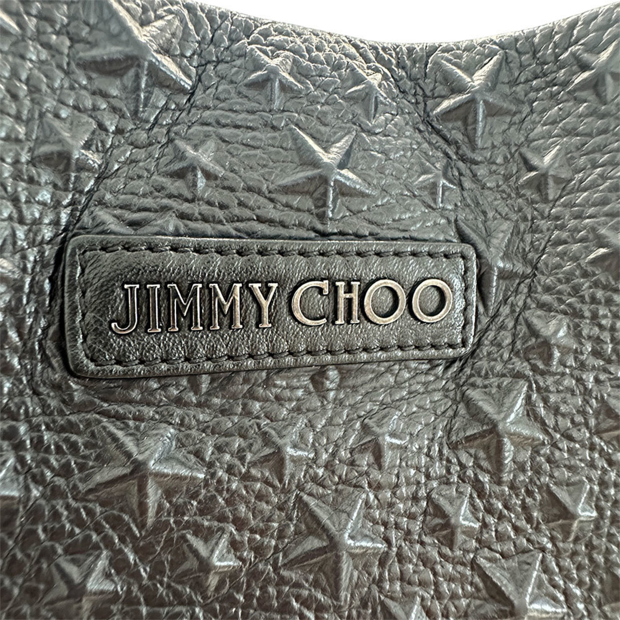 Jimmy Choo Black Camouflage Leather Handbag Tote Bag (Pre-Owned)