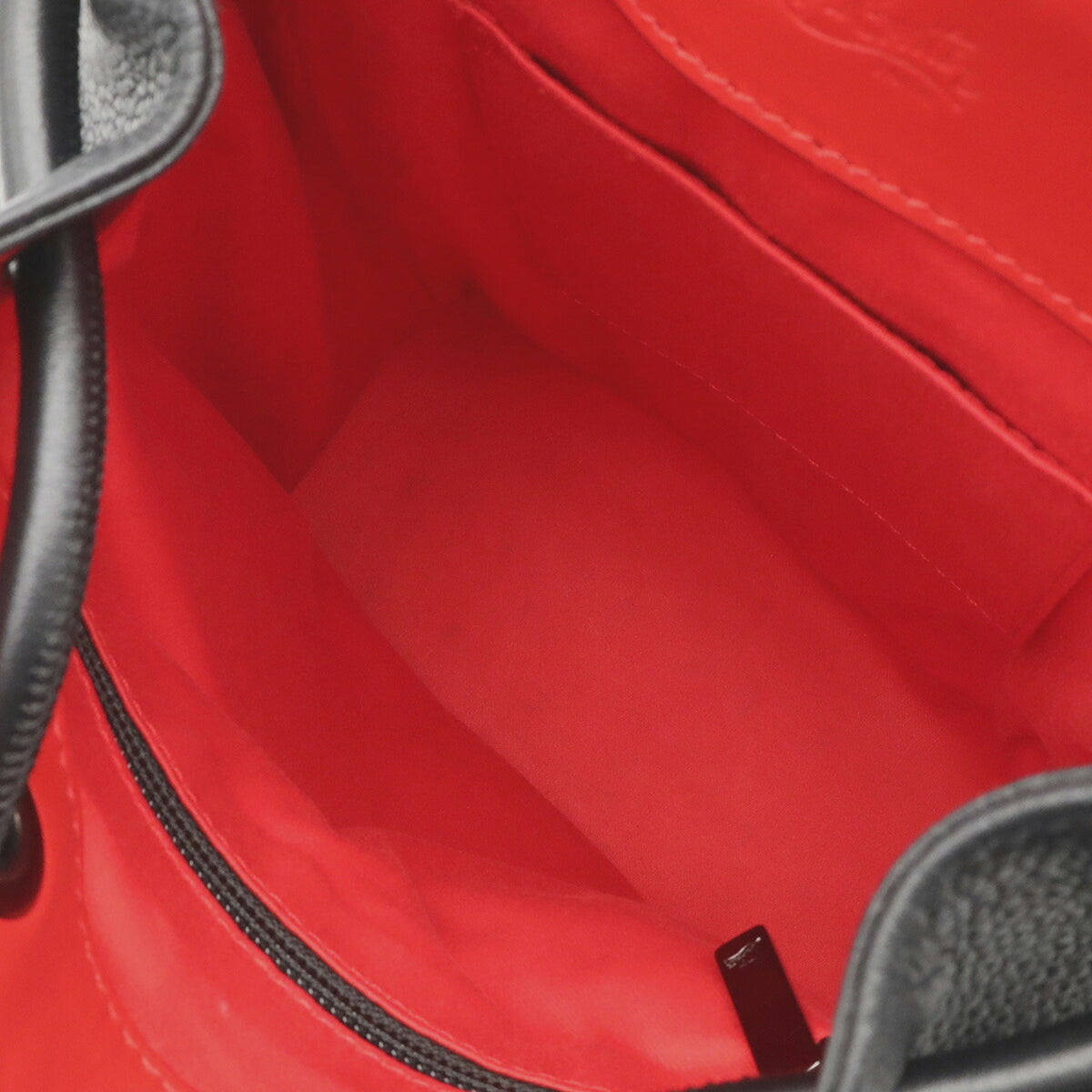 Christian Louboutin Black Red Color Leather Backpack (Pre-Owned)