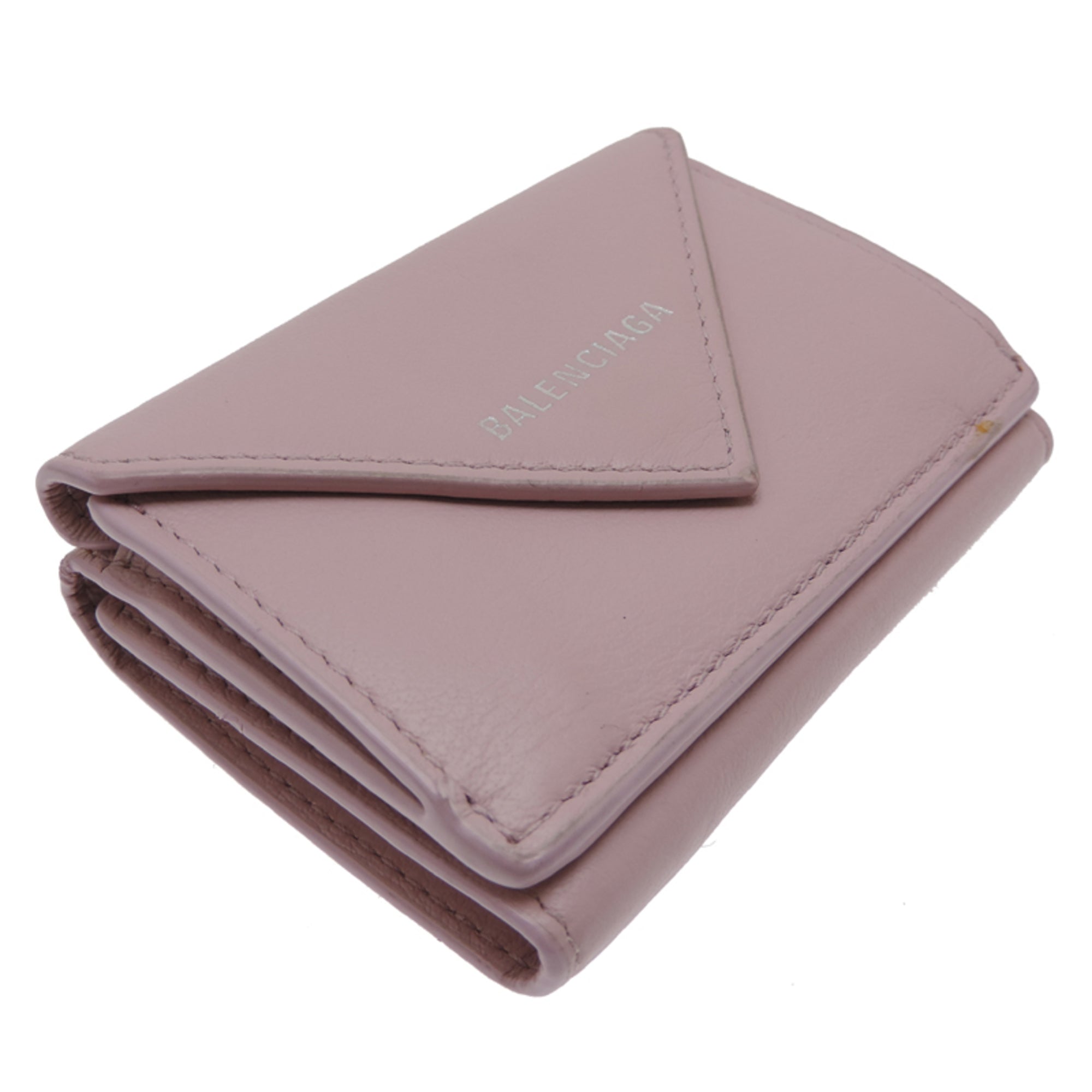 Balenciaga Pink Leather Wallet (Tri-Fold) (Pre-Owned)