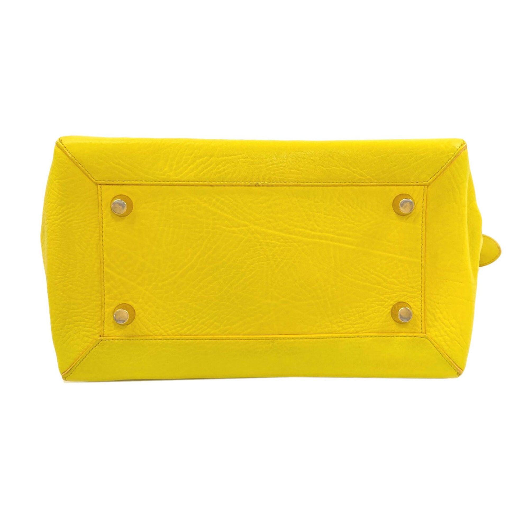 Celine Yellow Leather Handbag (Pre-Owned)