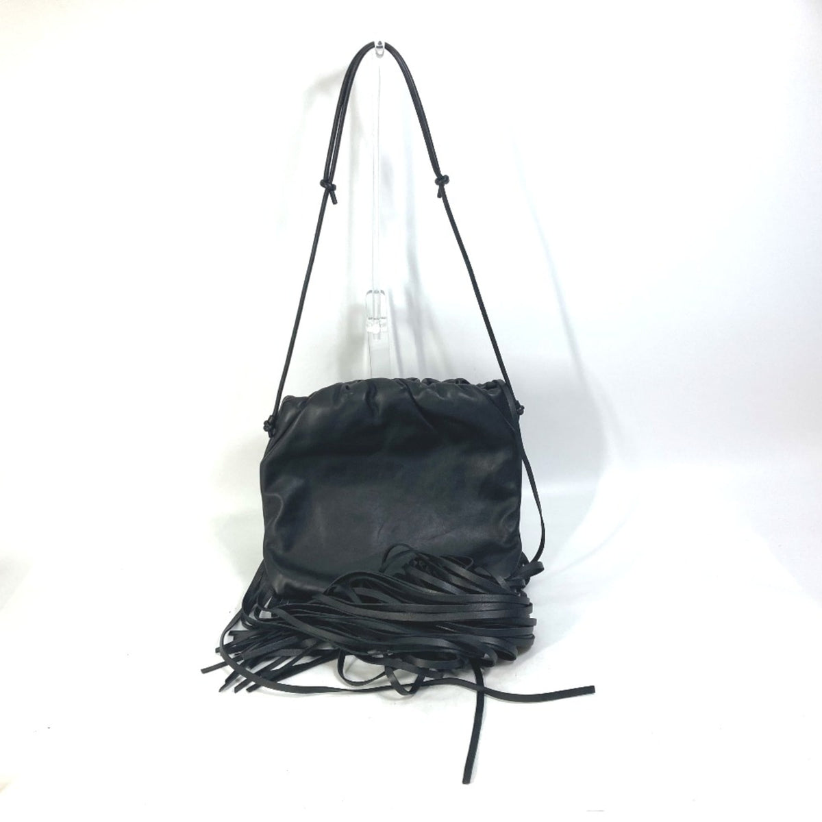 Bottega Veneta Black Leather Shoulder Bag (Pre-Owned)