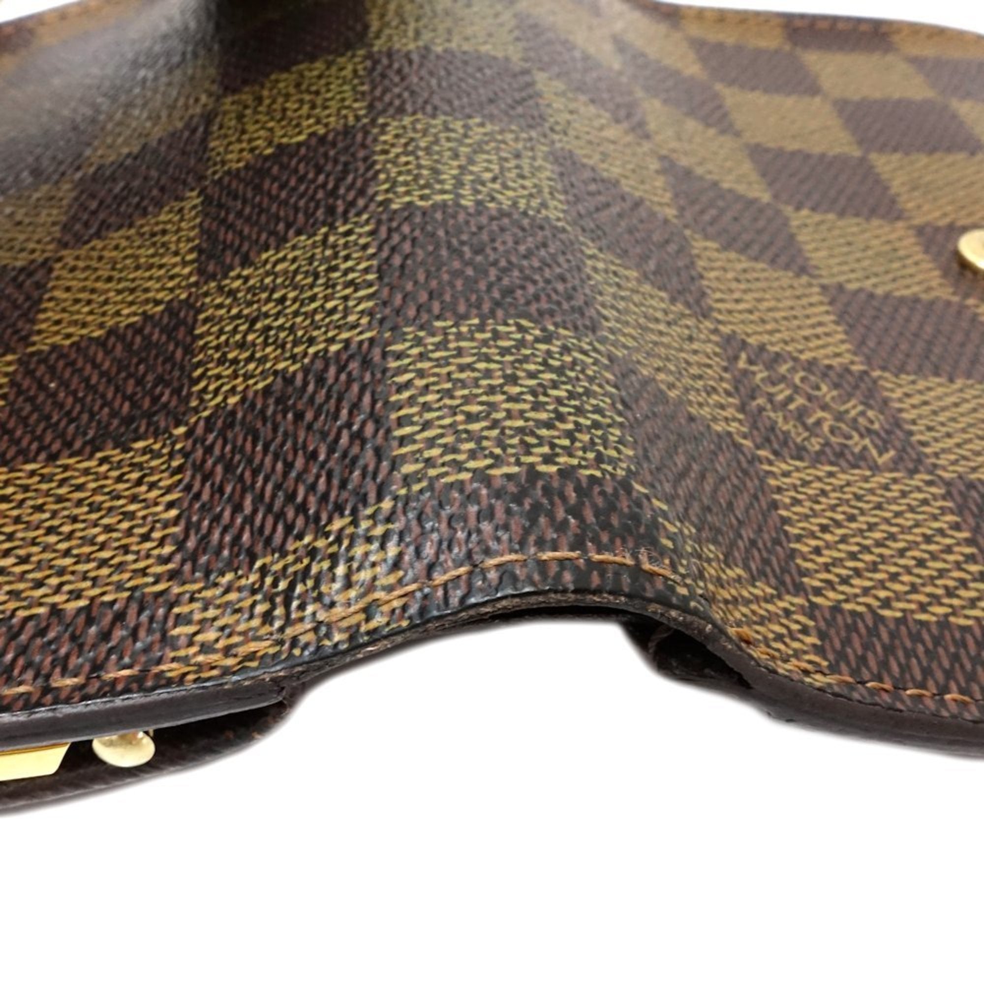 Louis Vuitton Damier Damier Canvas Ebene Damier Canvas Wallet (Bi-Fold) (Pre-Owned)