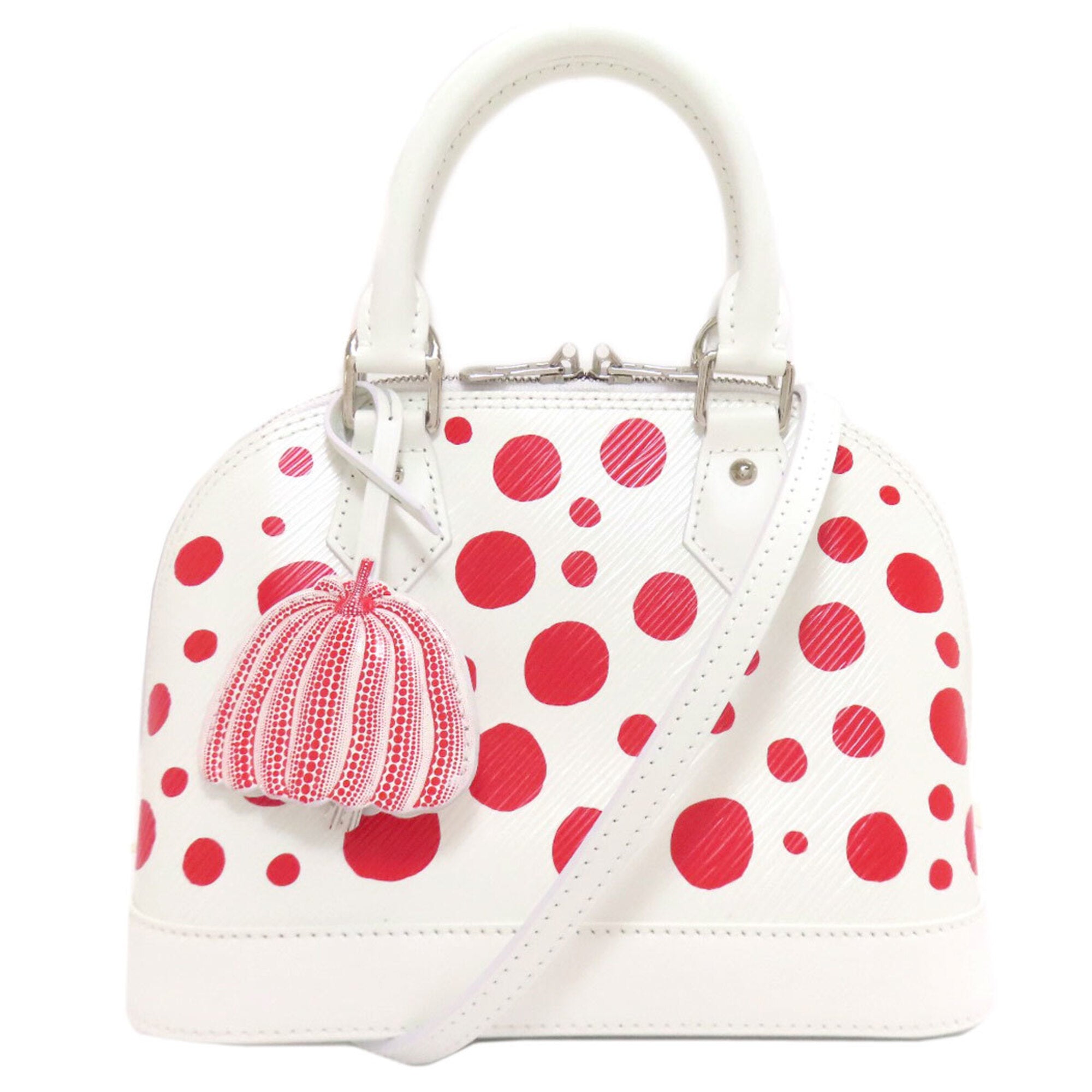 Louis Vuitton Red Color White Epi Leather Handbag (Pre-Owned)