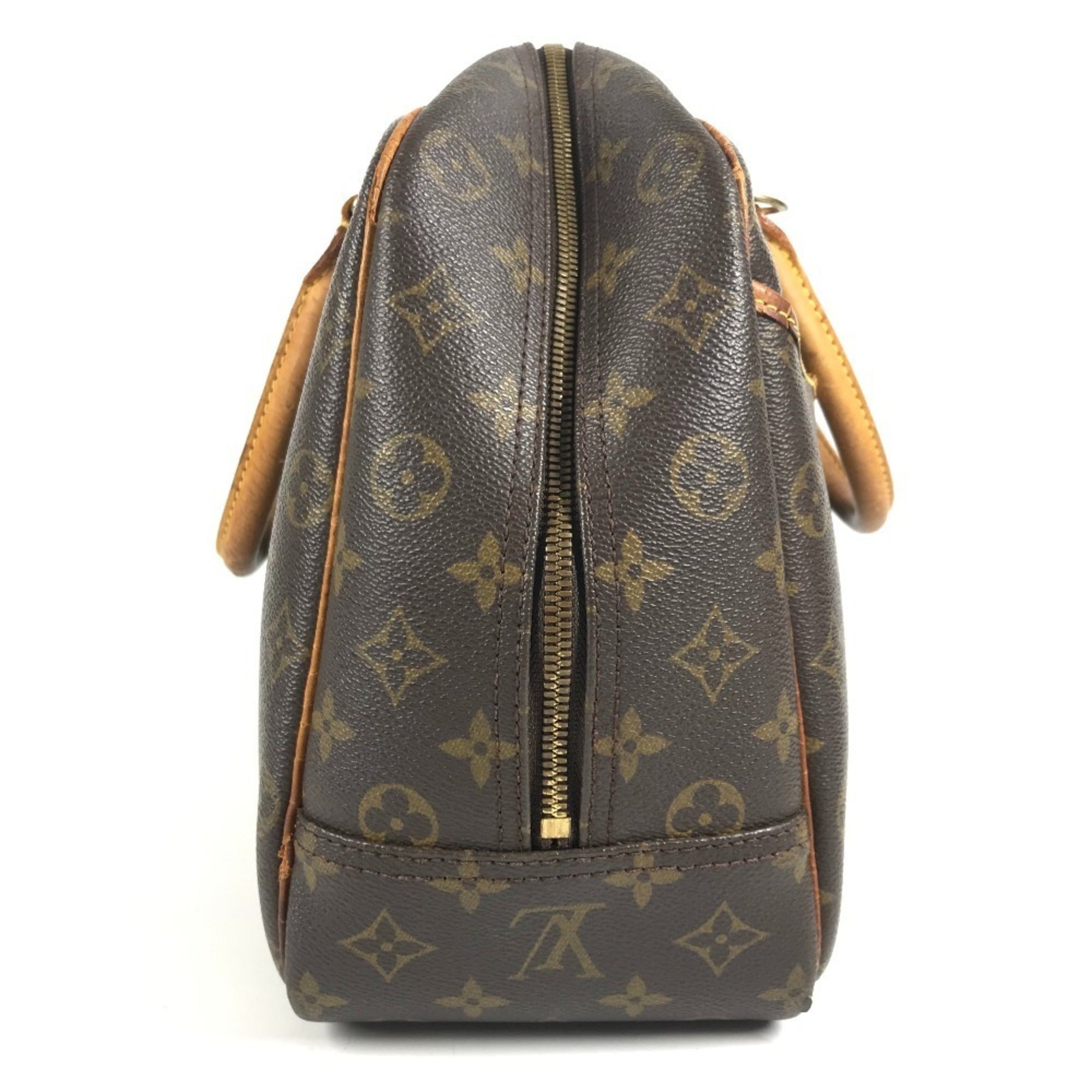 Louis Vuitton Brown Monogram Canvas Boston Bag Handbag Tote Bag (Pre-Owned)