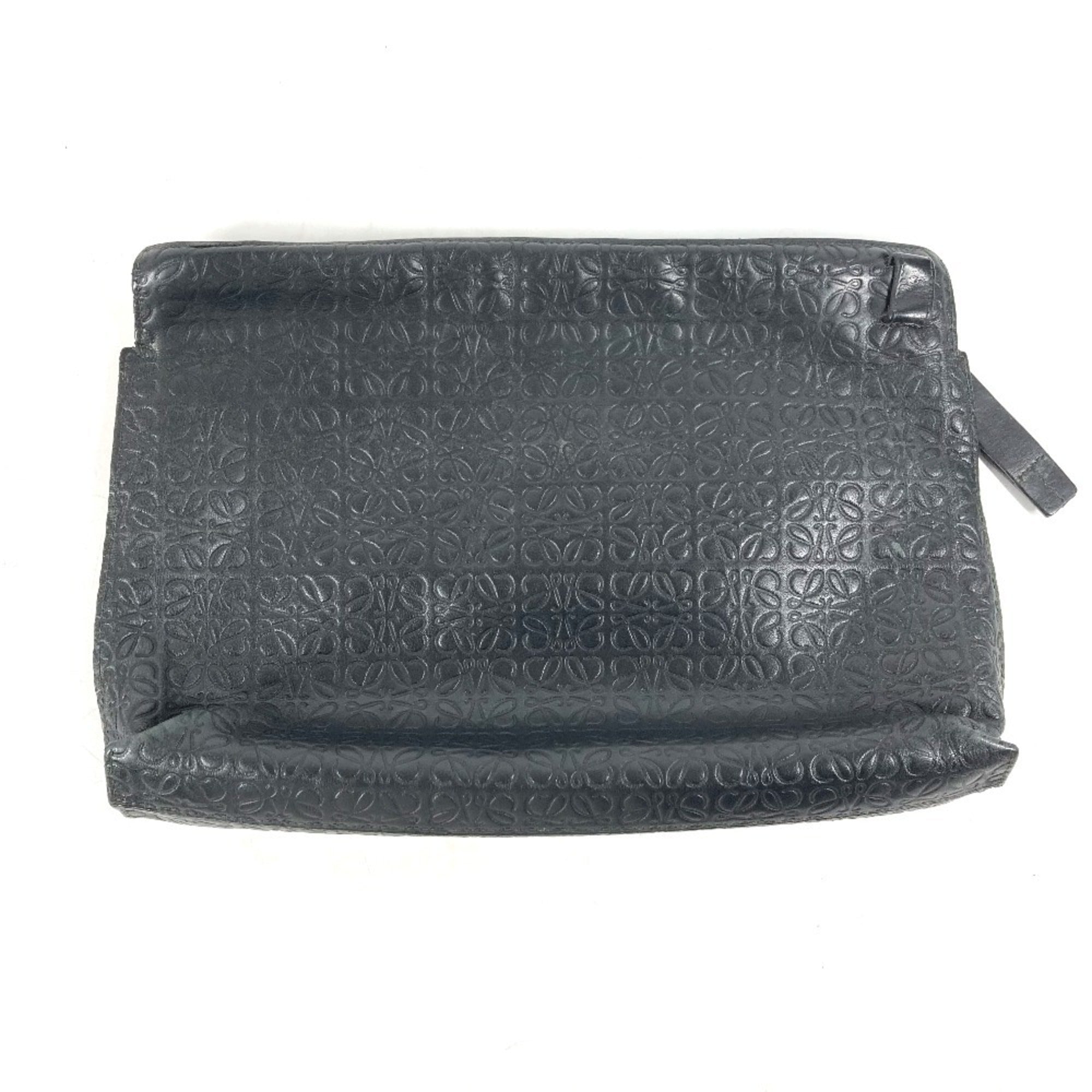 Loewe Black Leather Clutch Bag (Pre-Owned)
