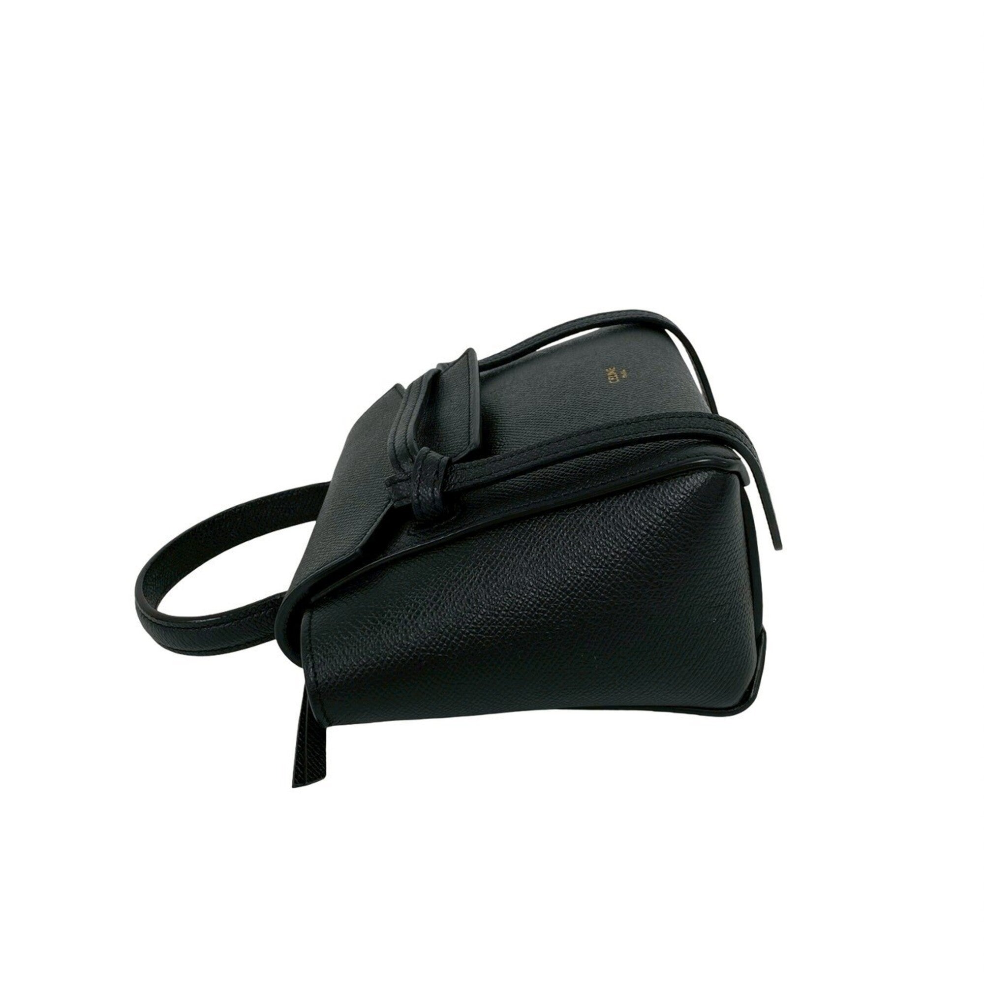 Celine Black Leather Handbag Pochette Shoulder Bag (Pre-Owned)
