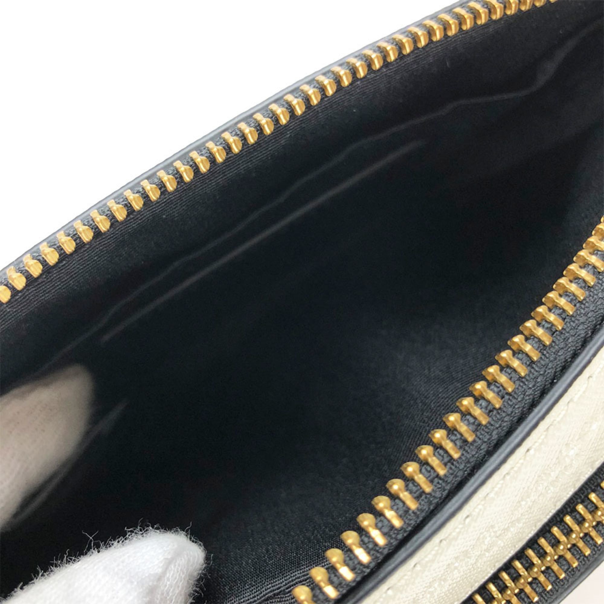 Marc Jacobs Black Gray Pink White Leather Shoulder Bag (Pre-Owned)