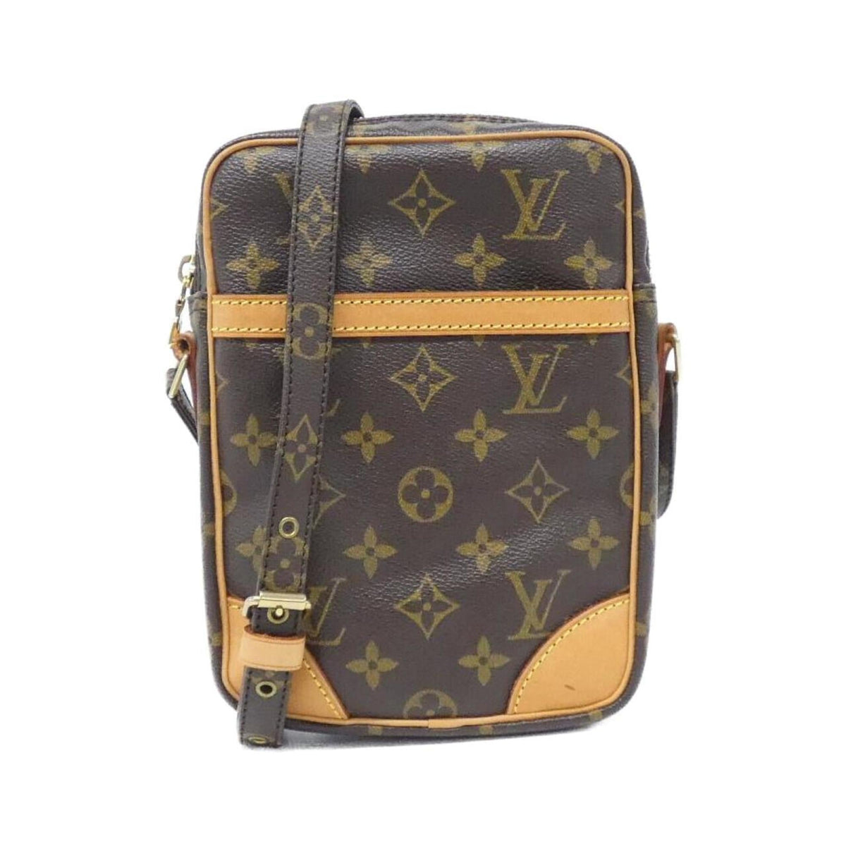 Louis Vuitton Marron Coated Canvas Shoulder Bag (Pre-Owned)