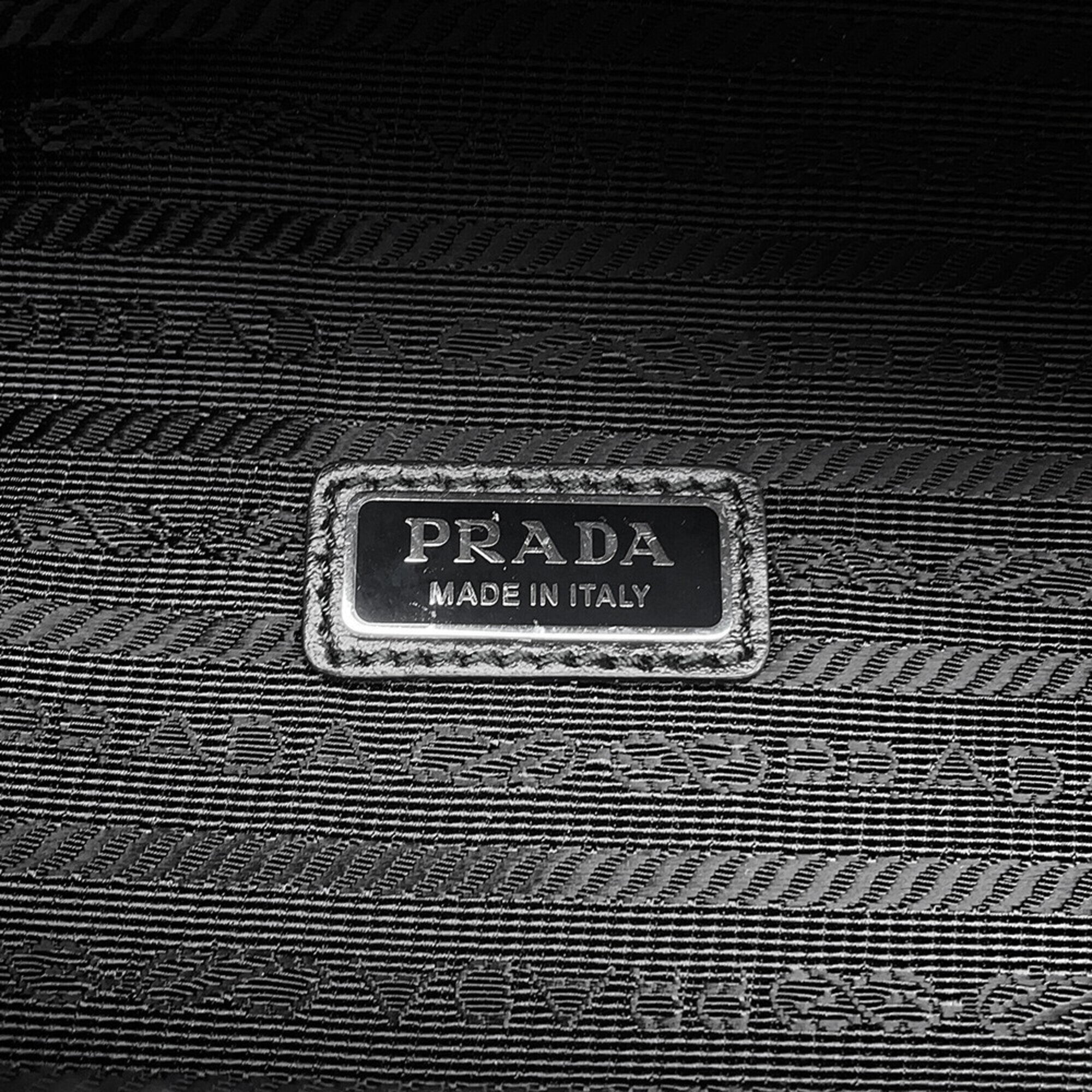Prada Black Leather Handbag Shoulder Bag Sling Bag (Pre-Owned)