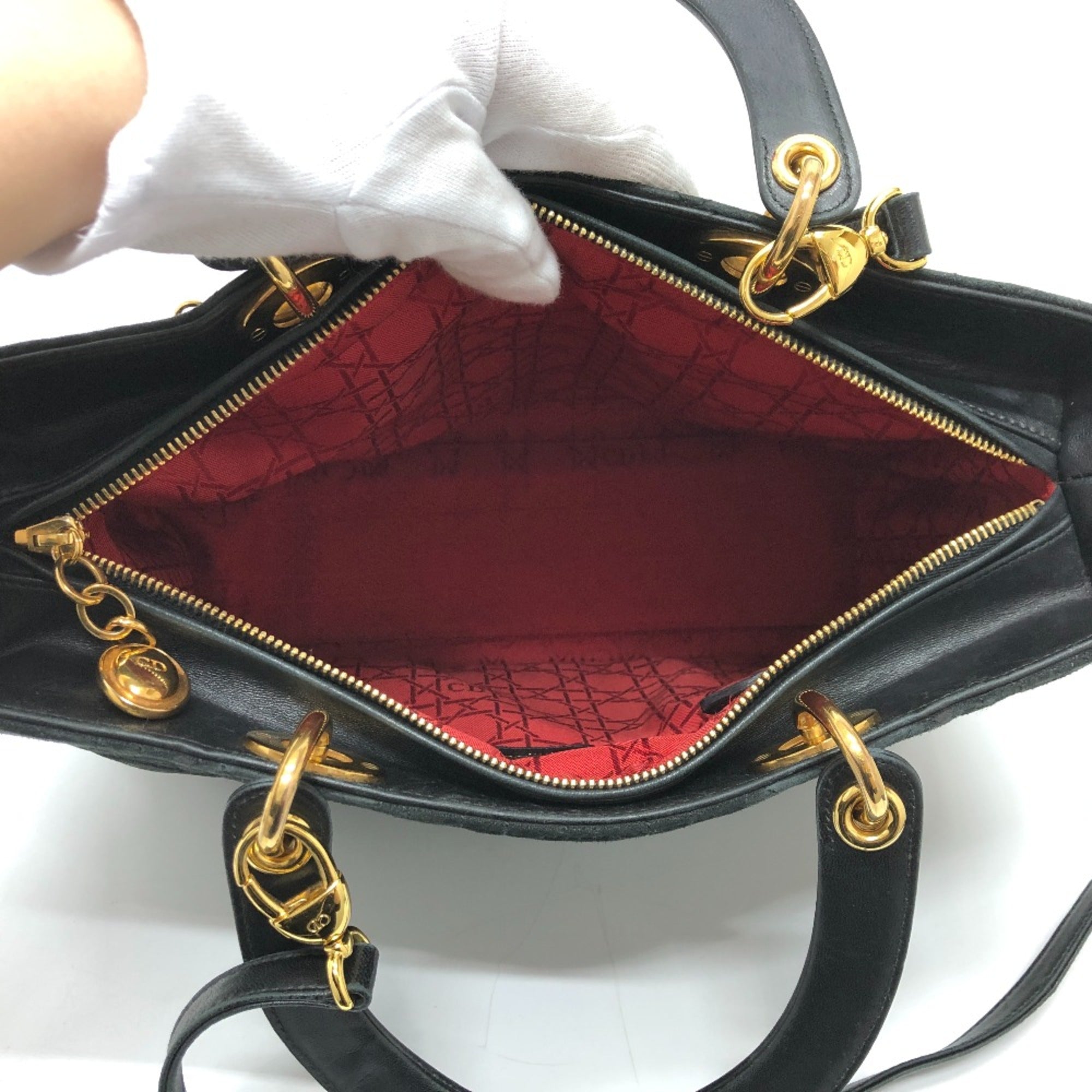 Christian Dior Black Leather Handbag (Pre-Owned)