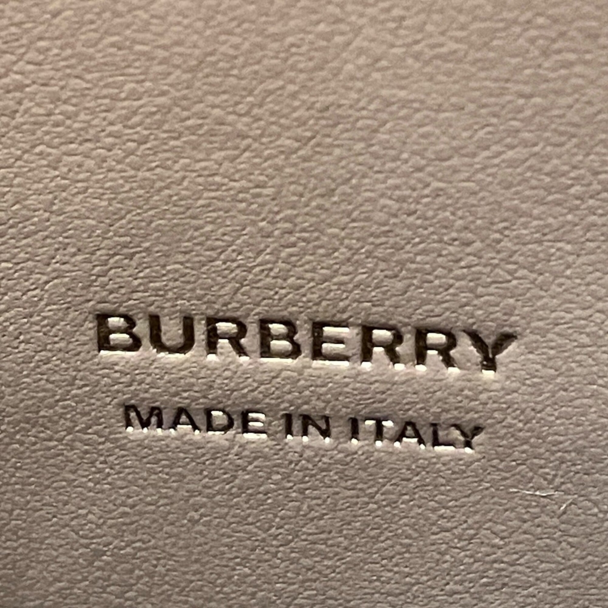 Burberry Beige Ivory Leather Shoulder Bag Tote Bag (Pre-Owned)