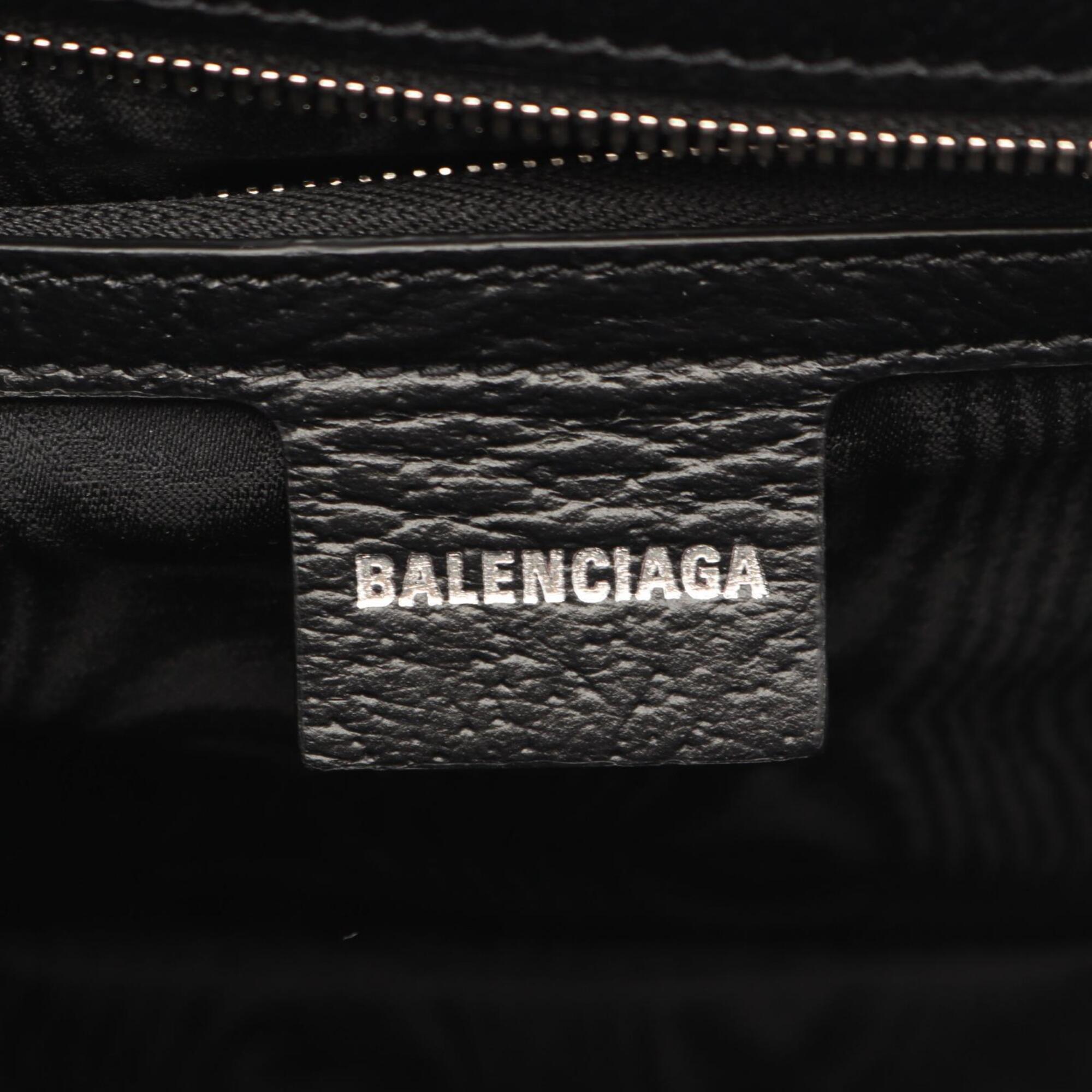 Balenciaga Black Gray Multi-Color Canvas Leather Handbag Shoulder Bag (Pre-Owned)