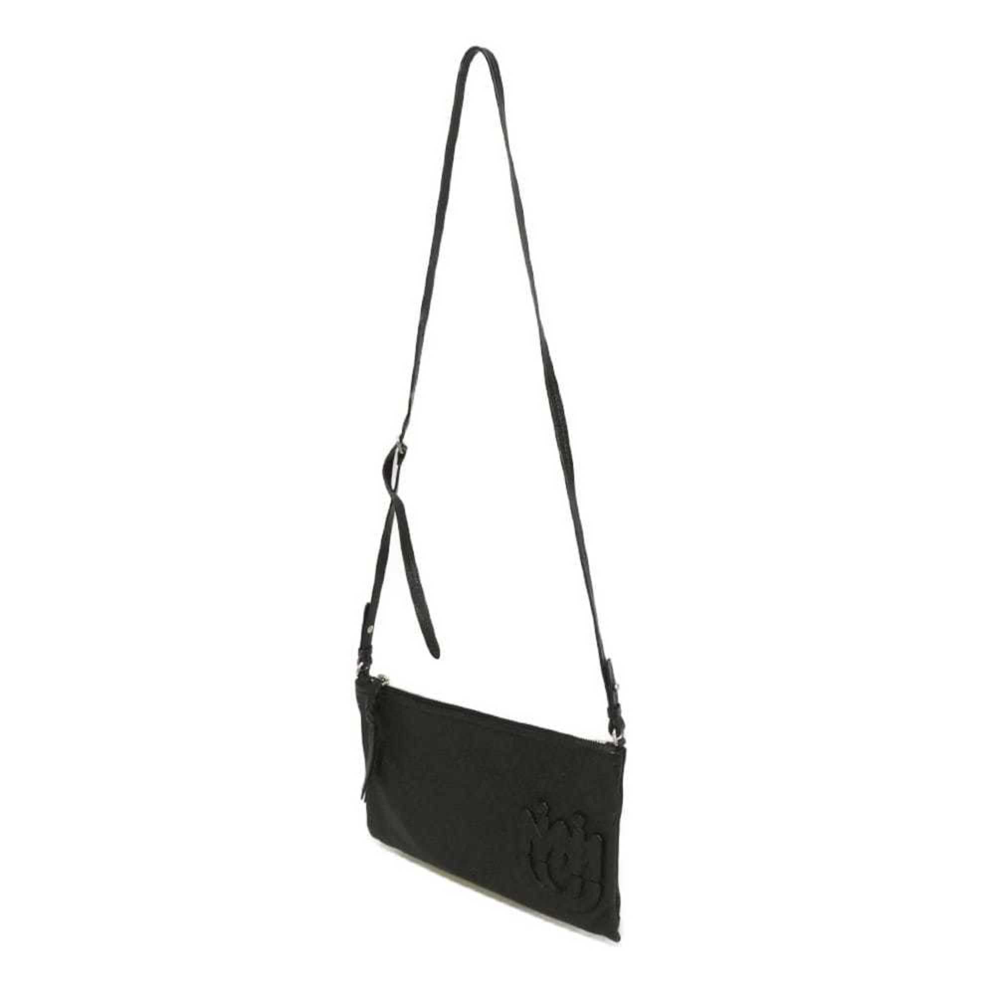 Miu Miu Black Leather Clutch Bag Pochette Shoulder Bag (Pre-Owned)