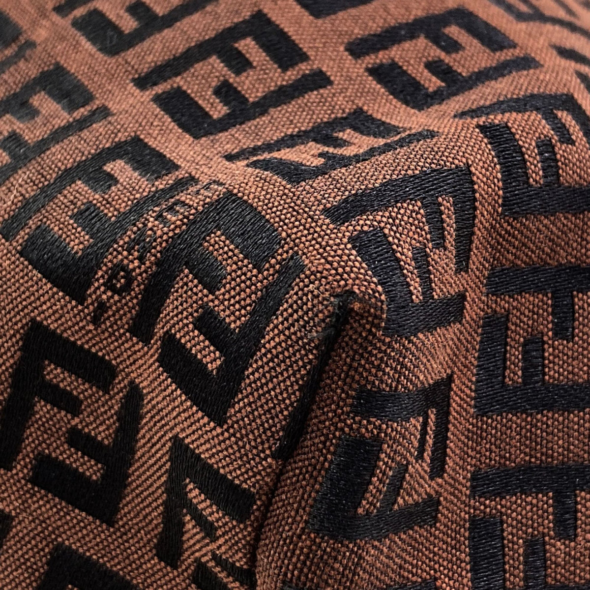 Fendi Brown Canvas Leather Tote Bag (Pre-Owned)