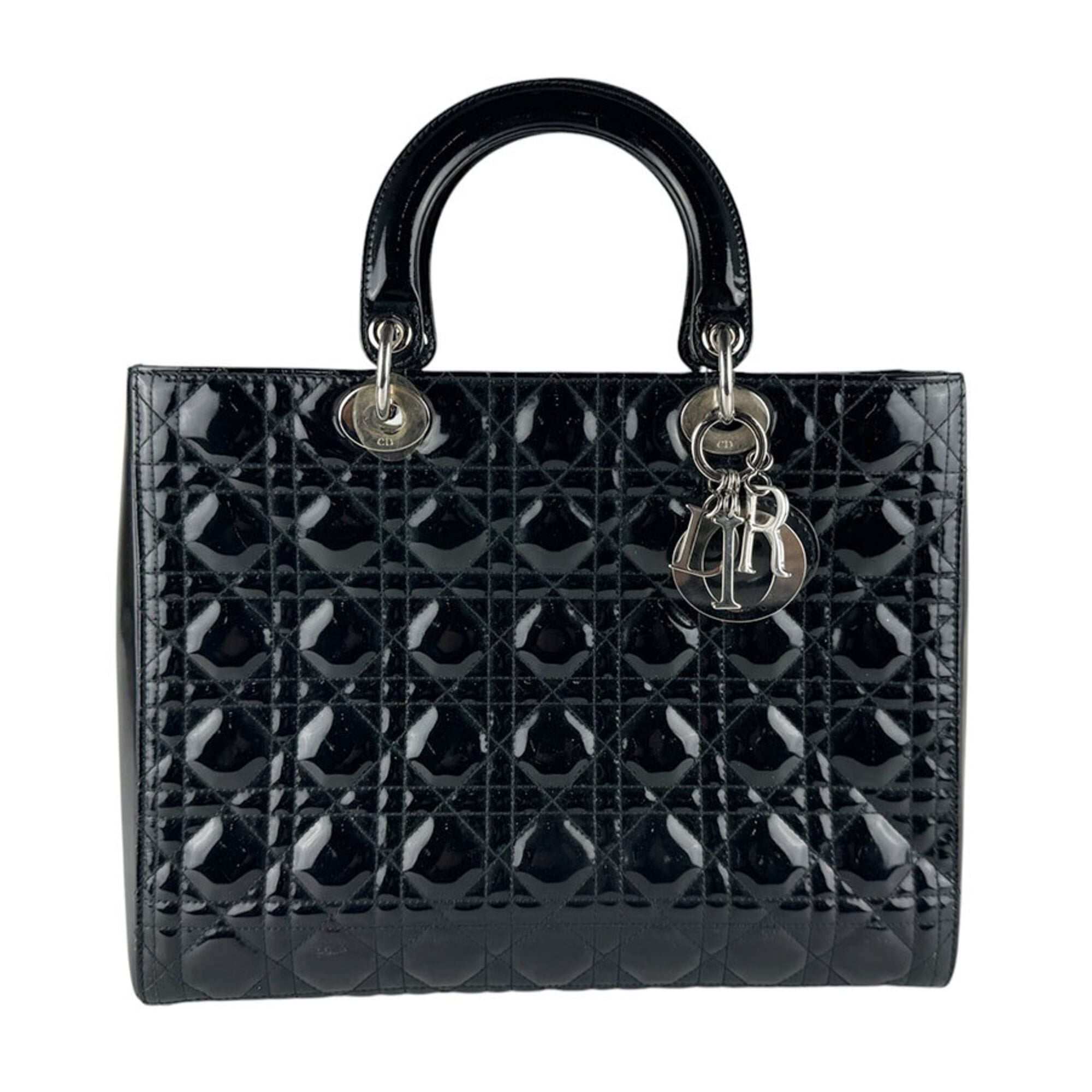 Christian Dior Black Patent Leather Handbag (Pre-Owned)