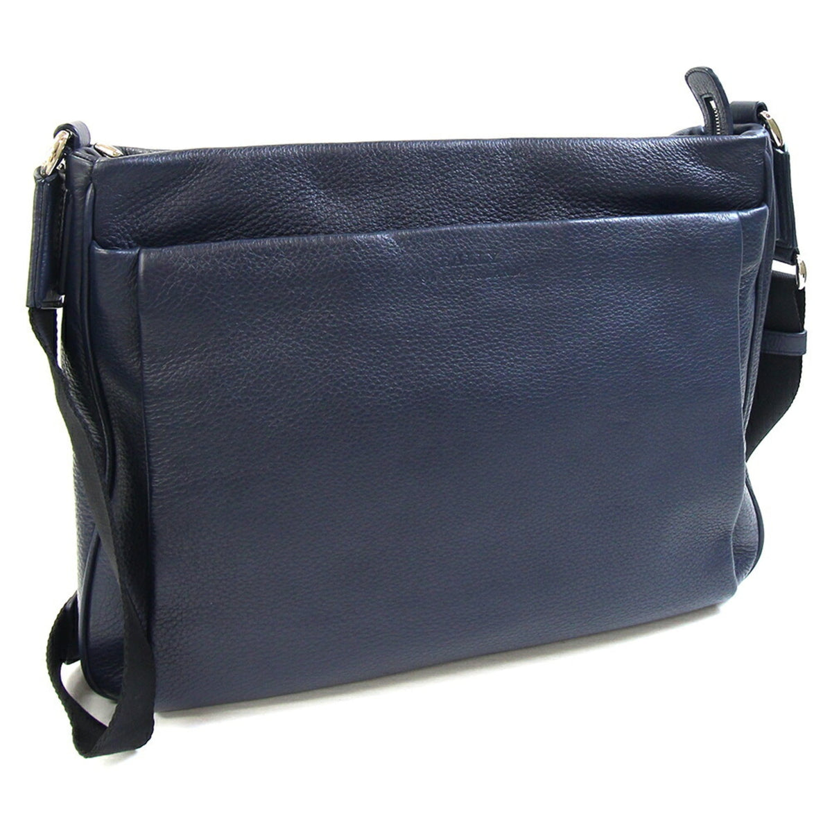 Bally Navy Leather Shoulder Bag (Pre-Owned)