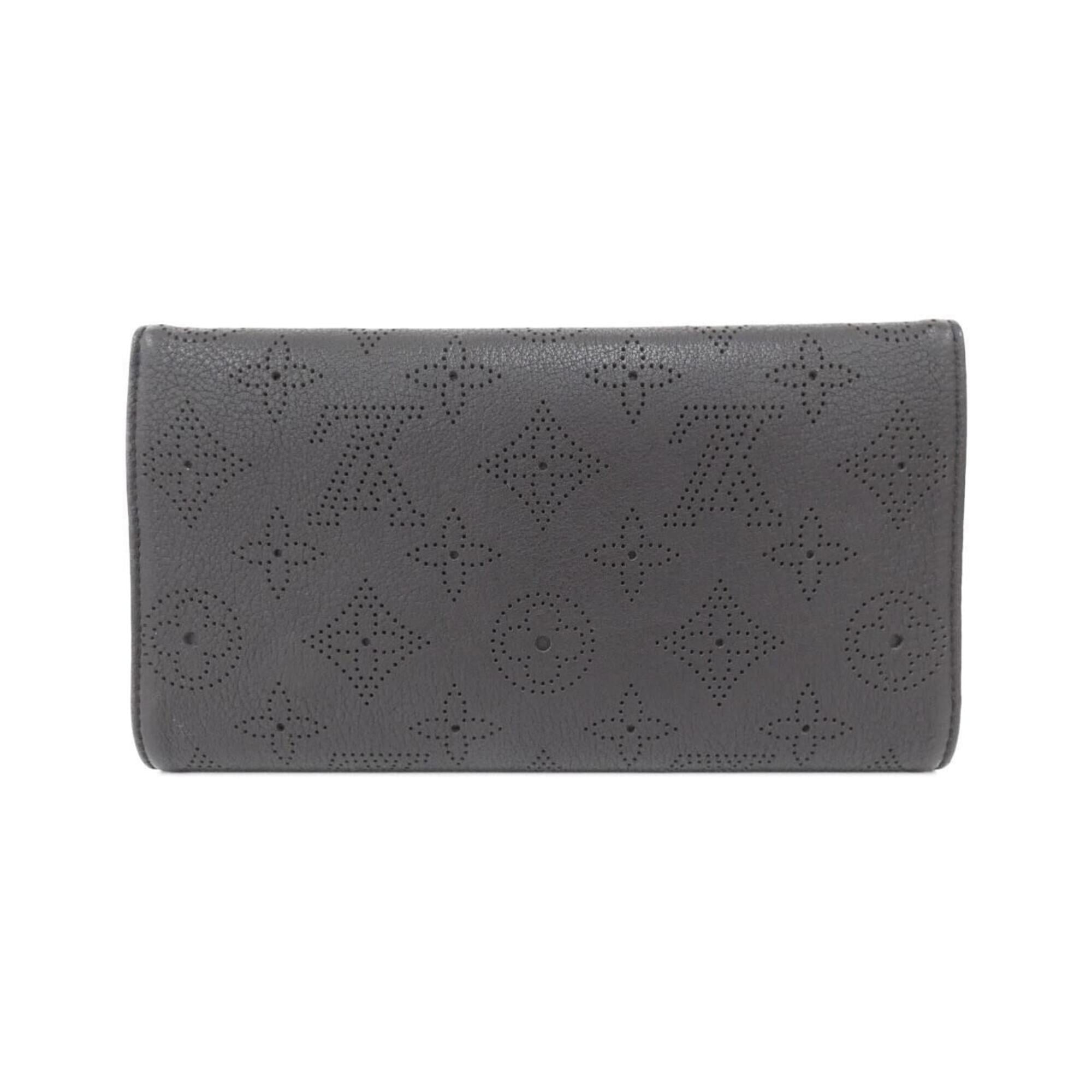 Louis Vuitton Brown Chocolat Mahina Leather Wallet (Tri-Fold) (Pre-Owned)