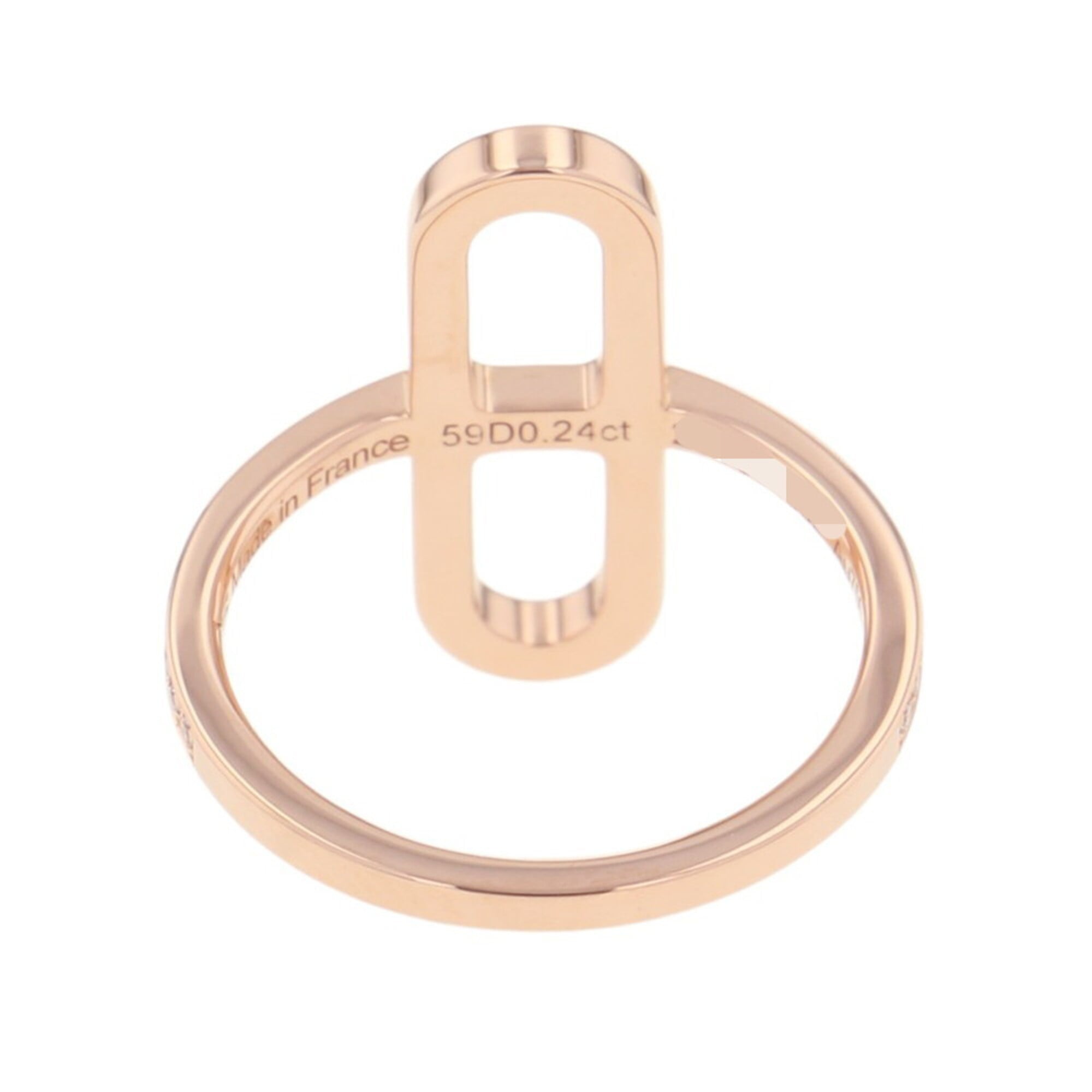 Hermes Chaine D'ancre Pink Gold (18K) Band Ring (Pre-Owned)