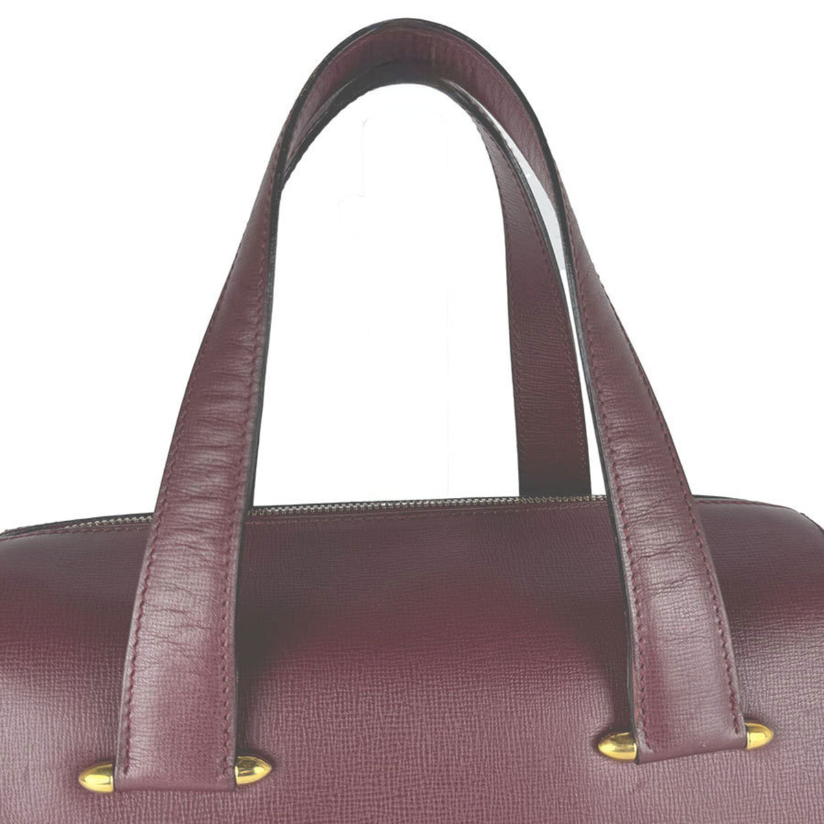 Cartier Bordeaux Leather Handbag (Pre-Owned)