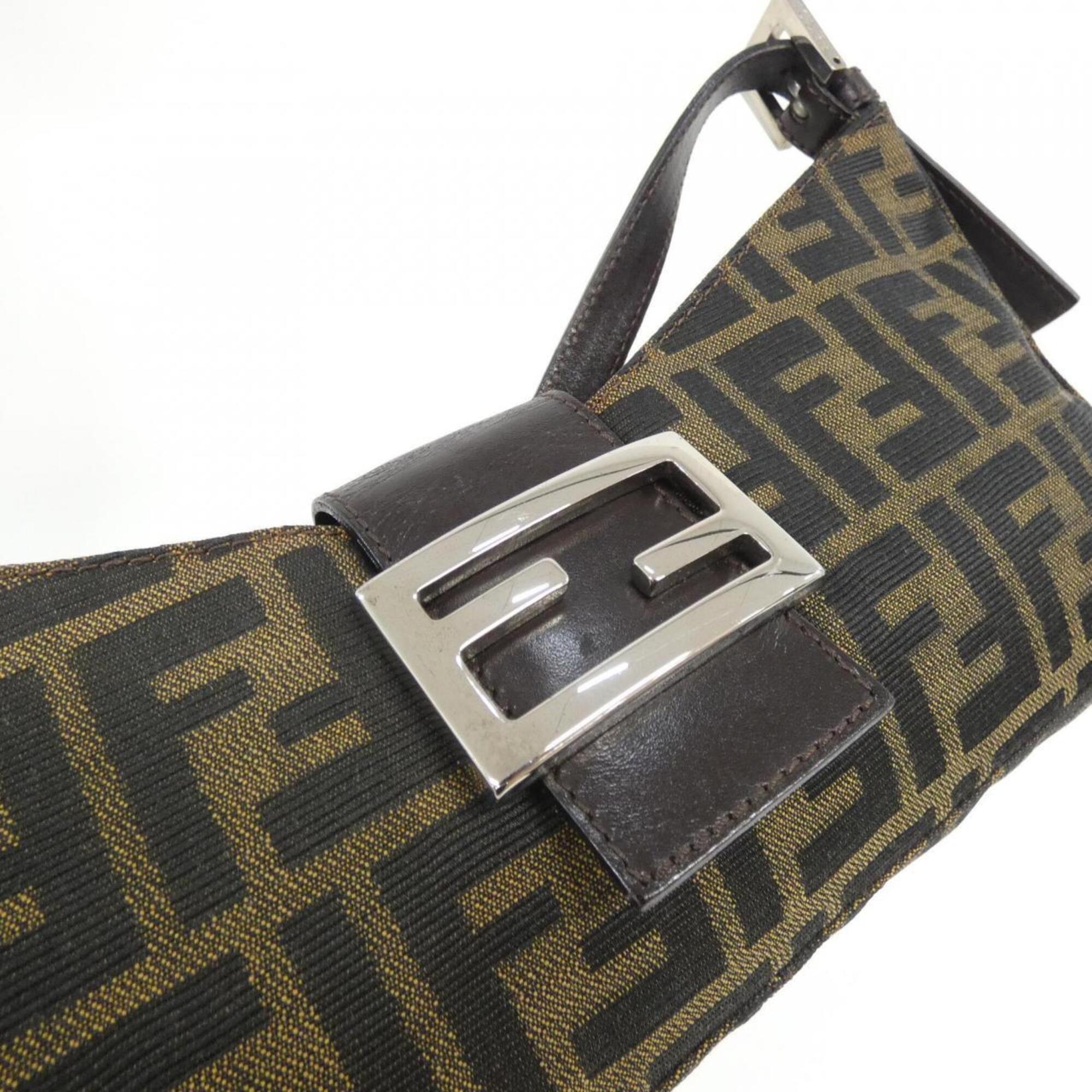 Fendi Brown Canvas Shoulder Bag (Pre-Owned)