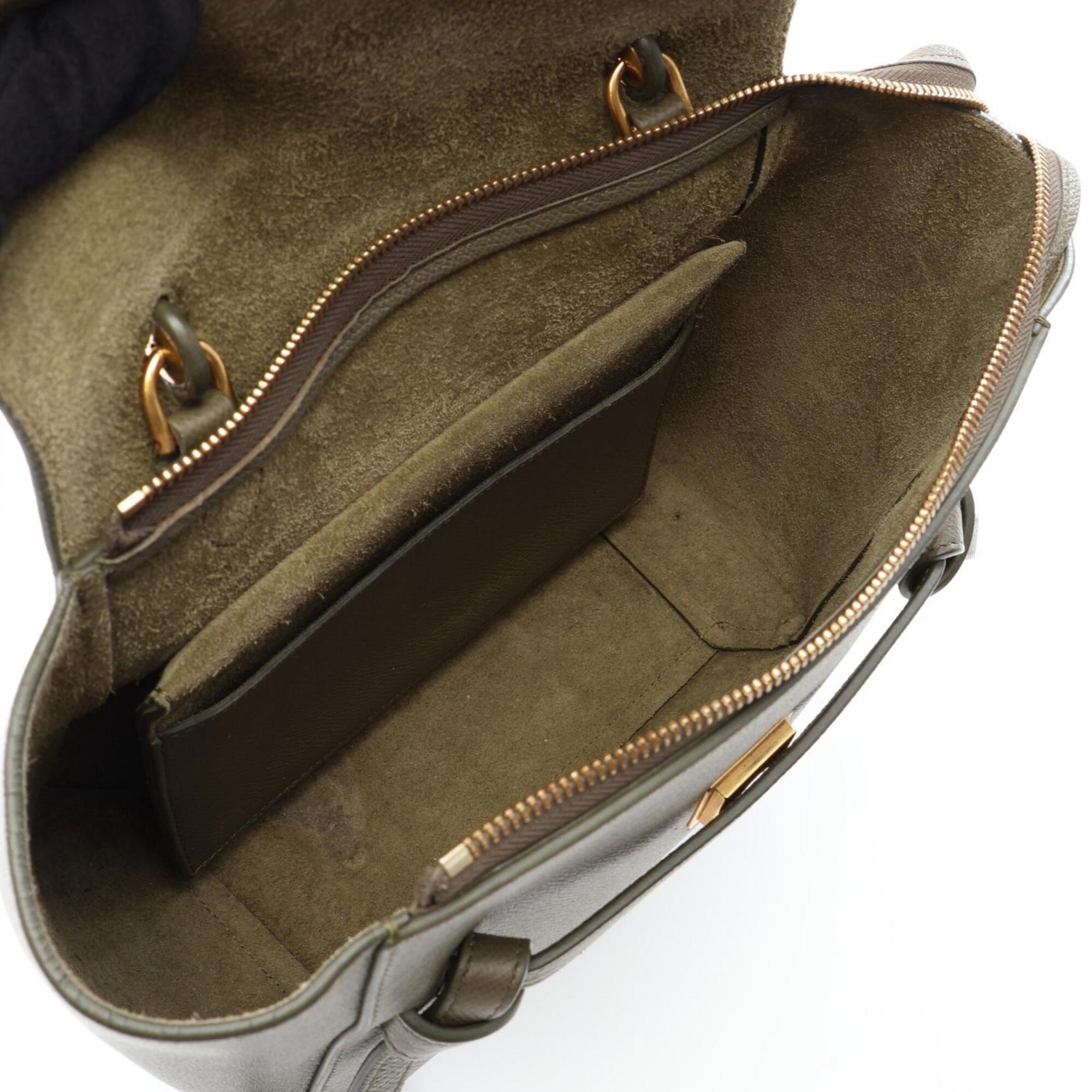 Celine Khaki Leather Handbag (Pre-Owned)