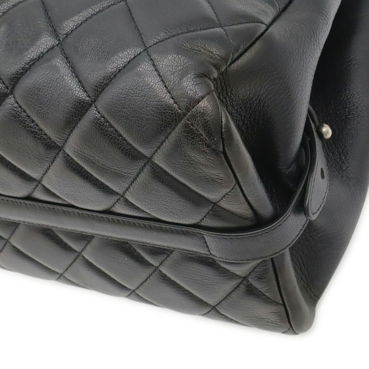 Chanel Black Leather Shoulder Bag Tote Bag (Pre-Owned)