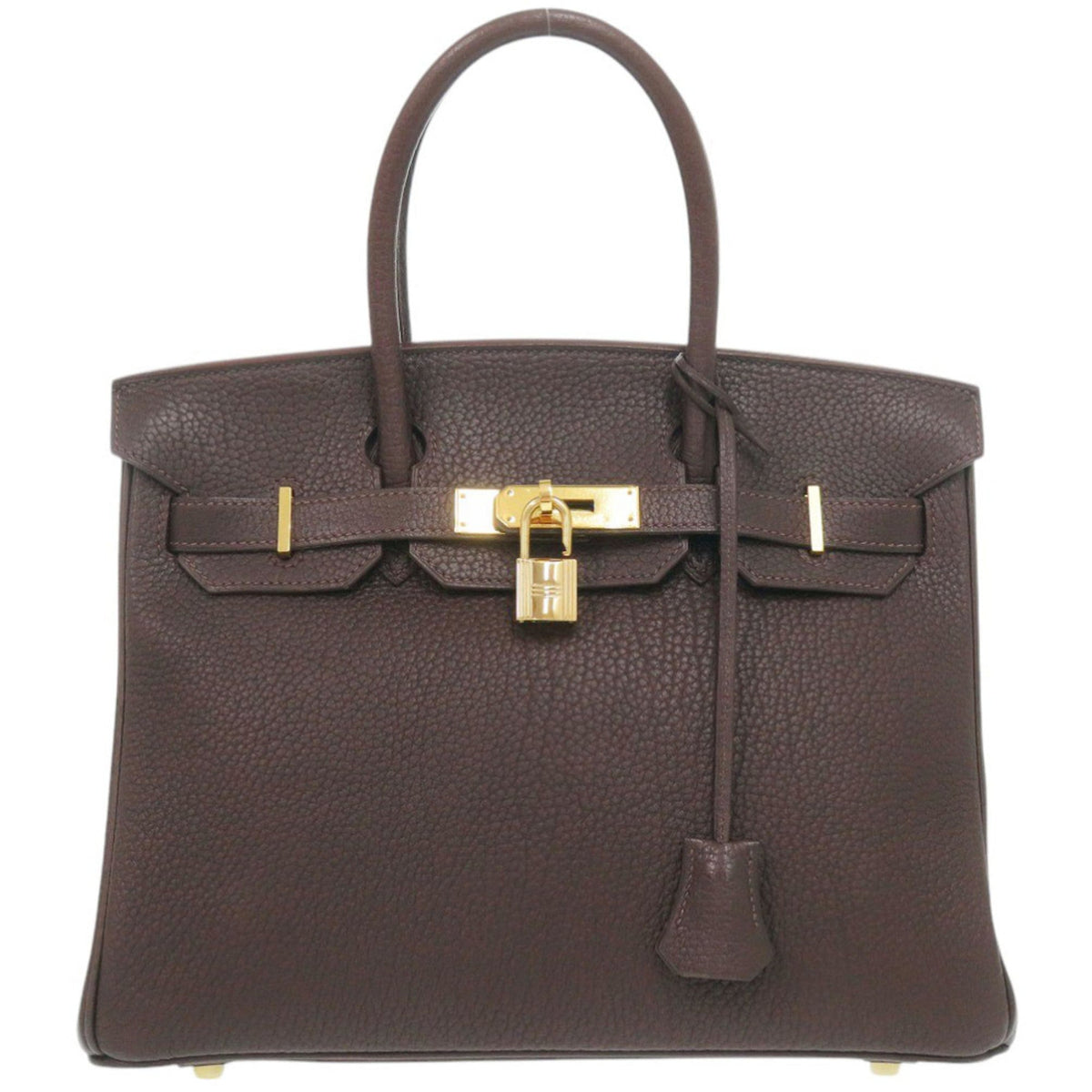 Hermes Chocolat Togo Leather Handbag (Pre-Owned)