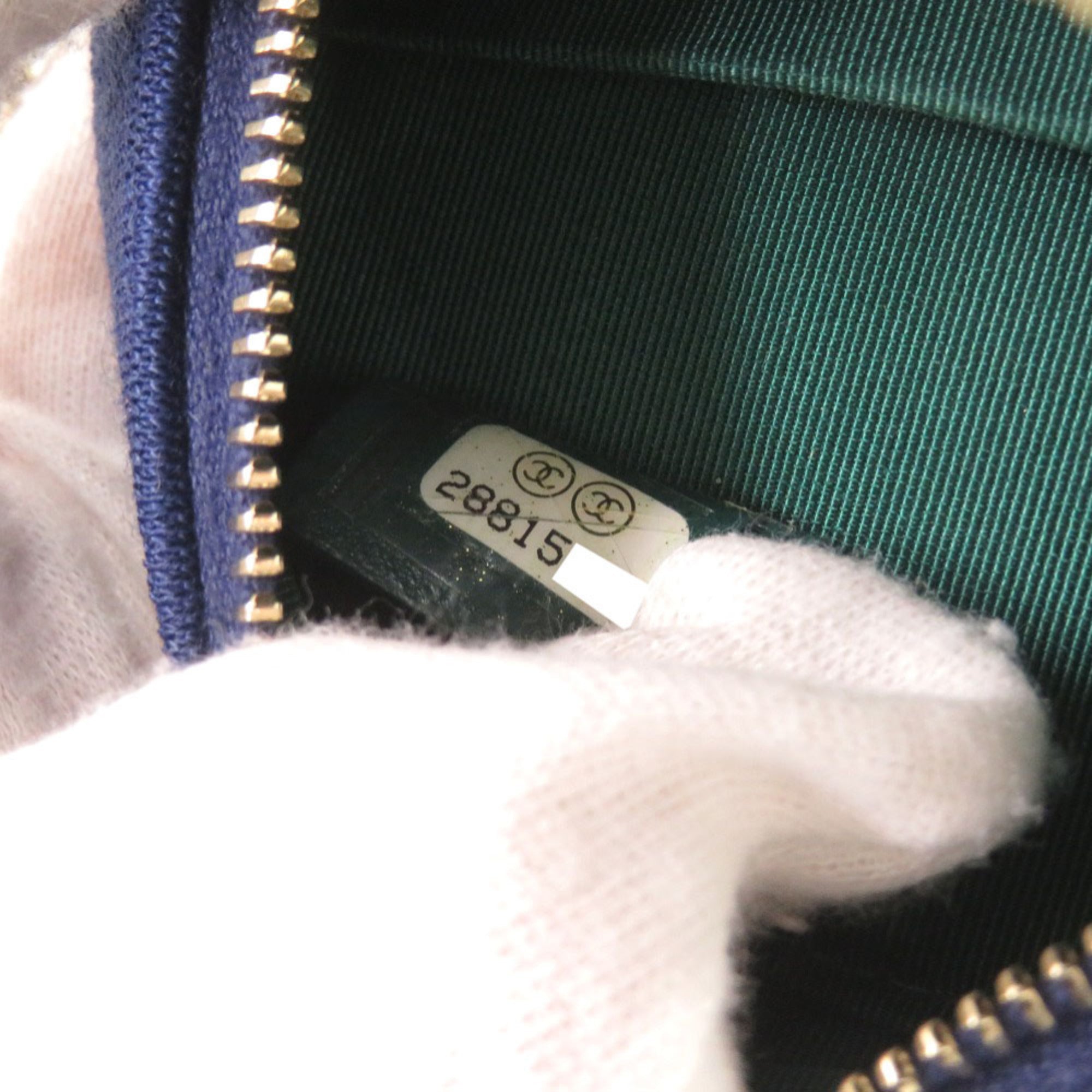 Chanel Blue Cotton Shoulder Bag (Pre-Owned)