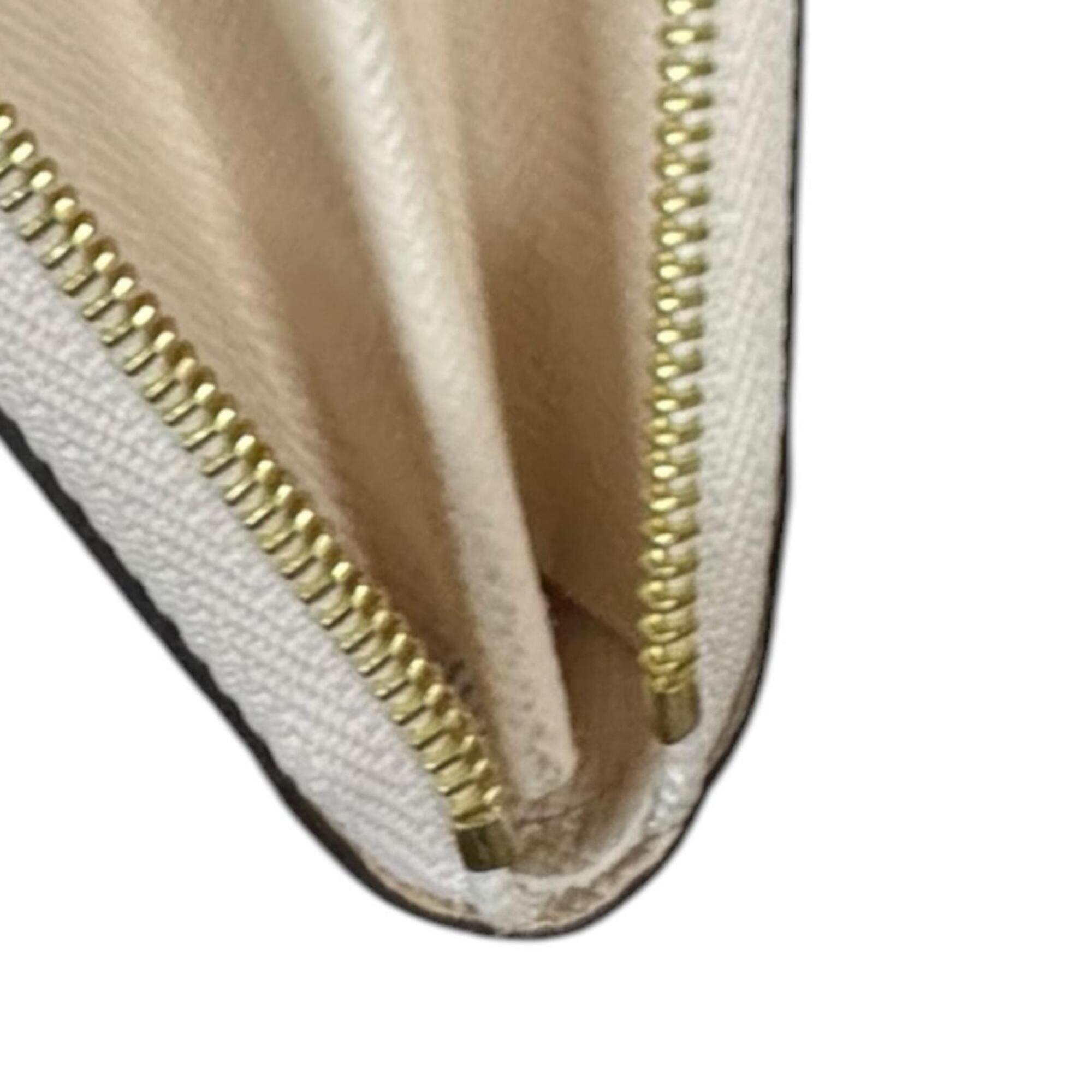 Louis Vuitton Or White Canvas Coin Purse/Coin Case (Pre-Owned)