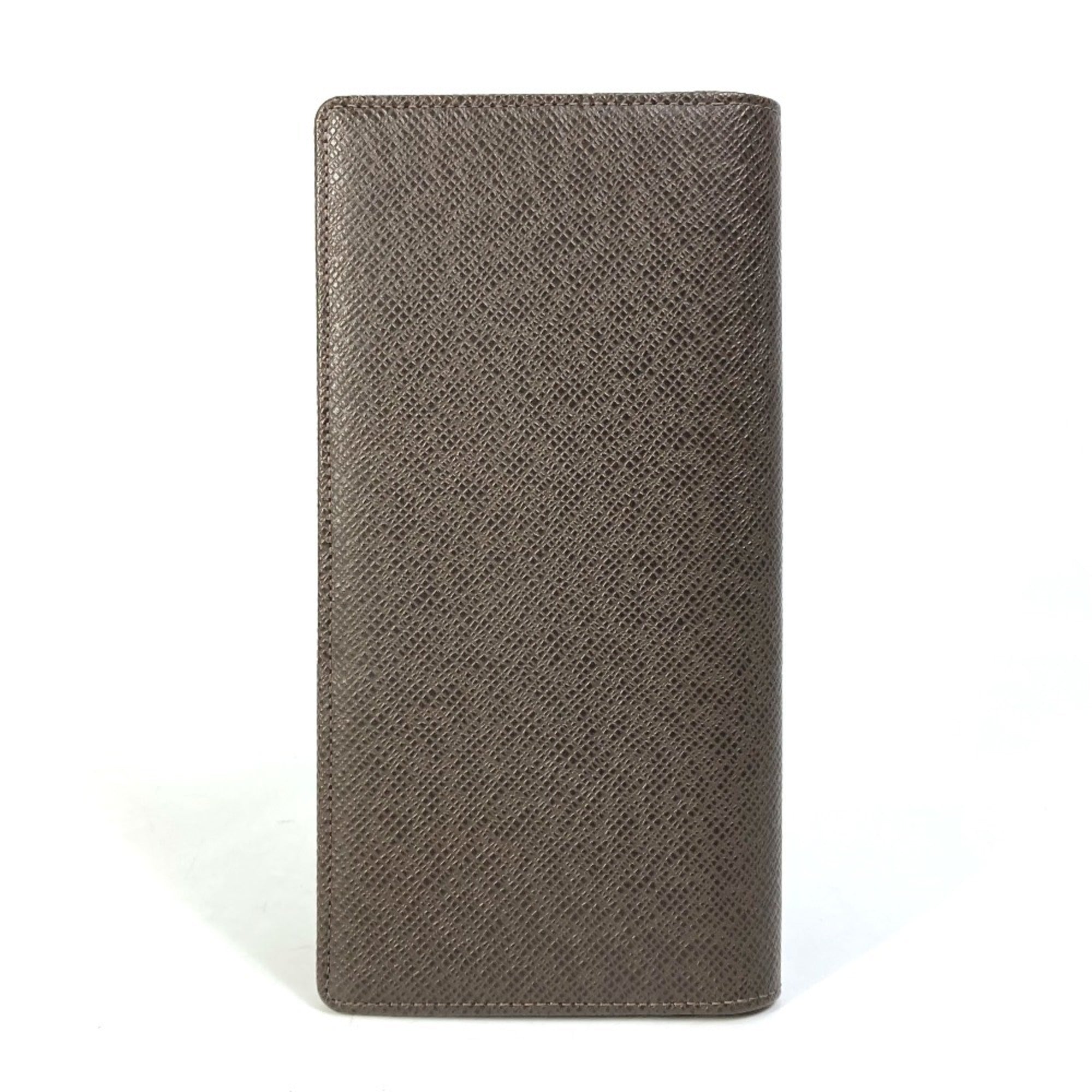 Louis Vuitton Brown Taiga Leather Long Bill Wallet (Bi-Fold) (Pre-Owned)