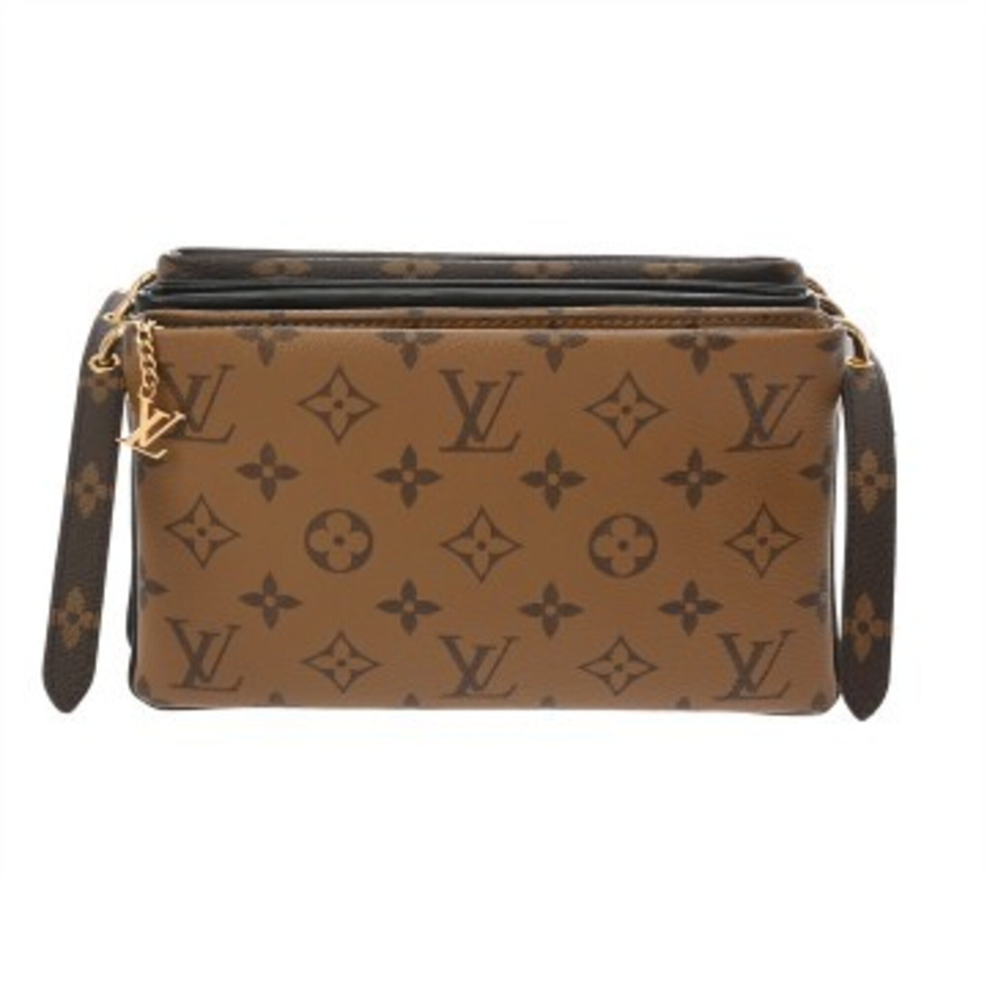 Louis Vuitton Black Brown Monogram Canvas Pochette Shoulder Bag (Pre-Owned)